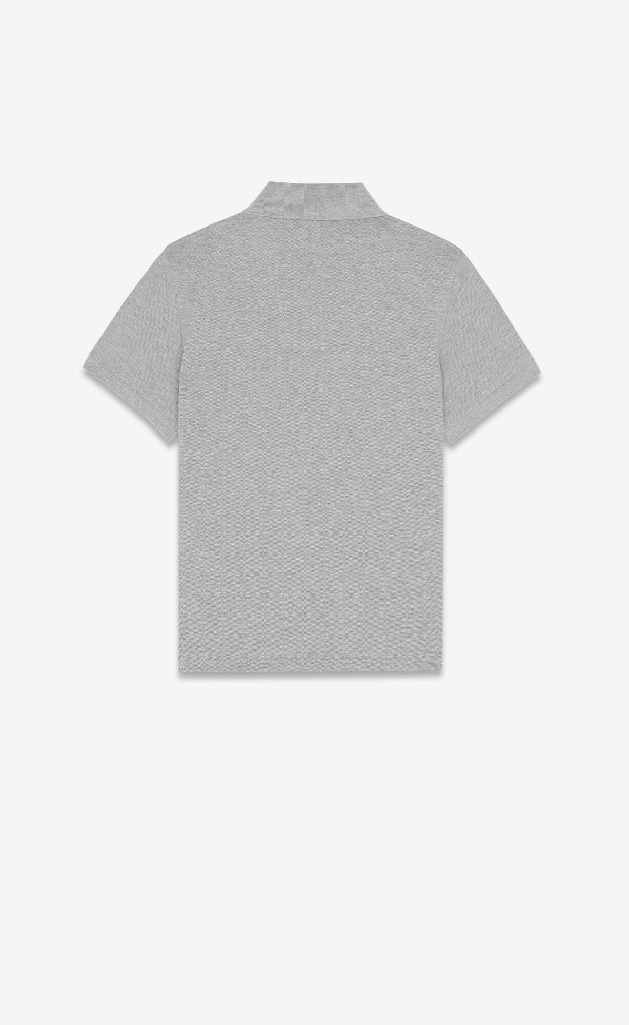 YSL Cassandre Polo Shirt In Baumwoll Piqué Gris Chine | 06413-ZQLI