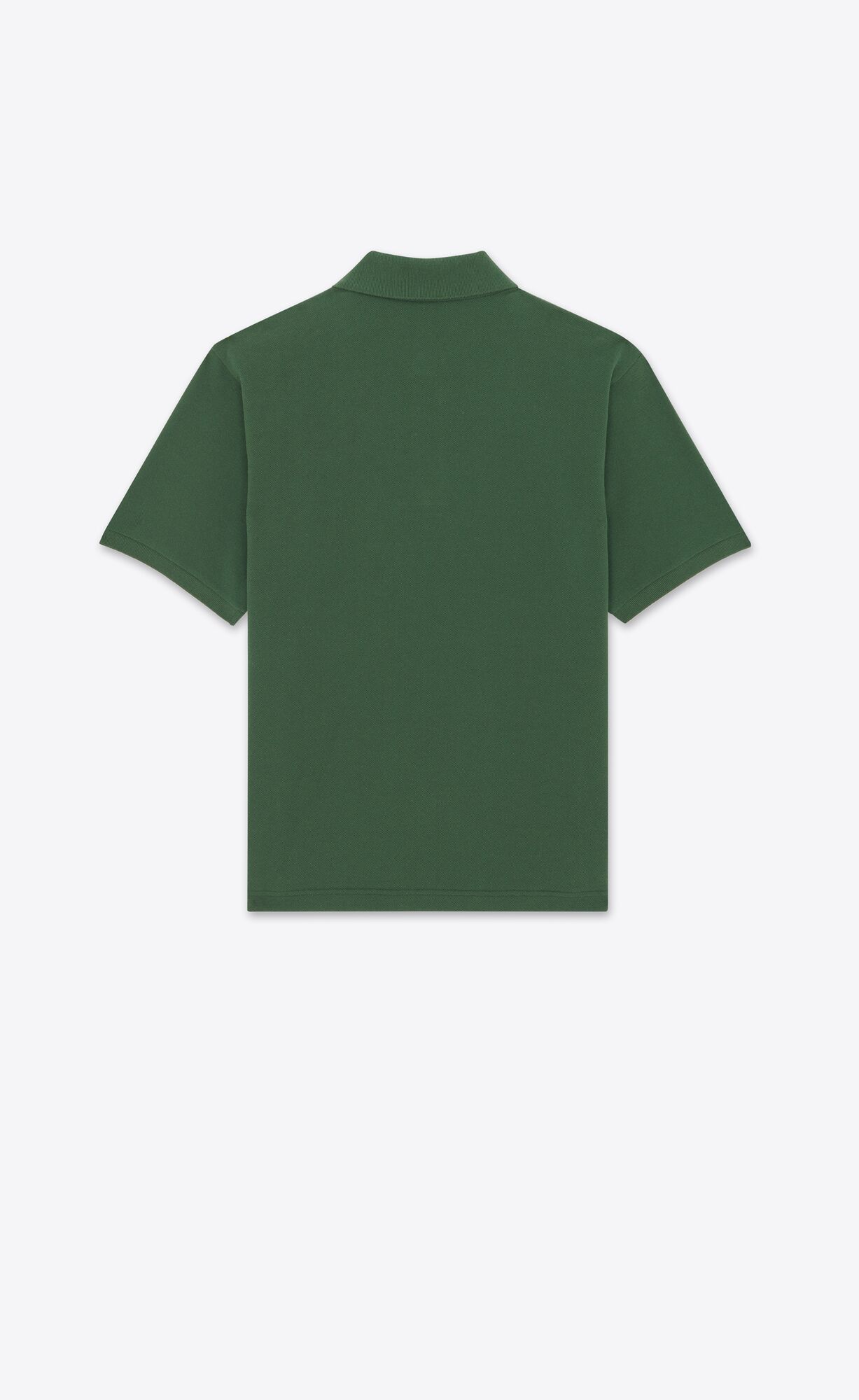 YSL Cassandre Polo Shirt In Baumwoll Piqué Vert Fonce | 40178-AMVI