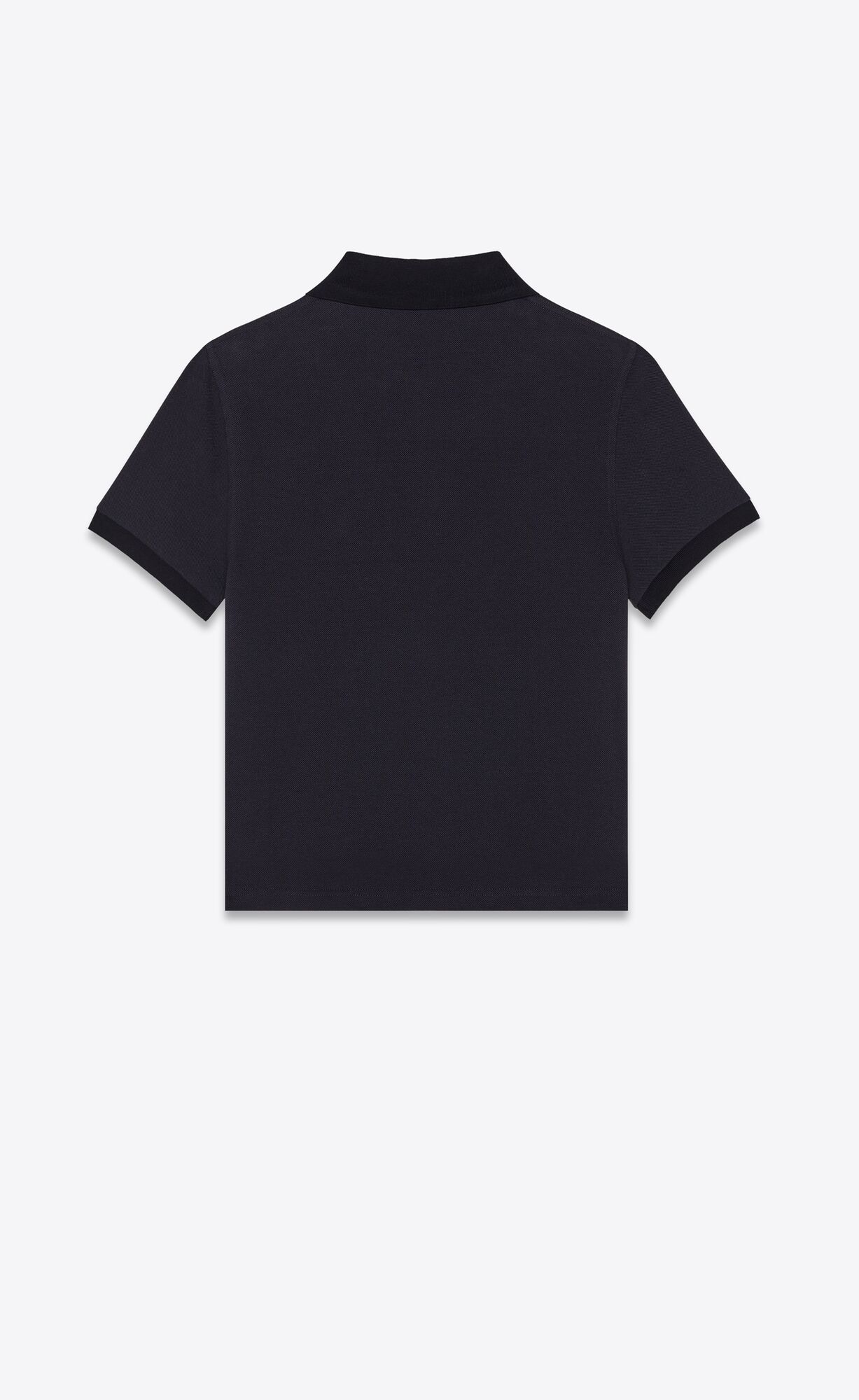 YSL Cassandre Polo Shirt In Baumwoll Piqué Navy | 74081-EOYB