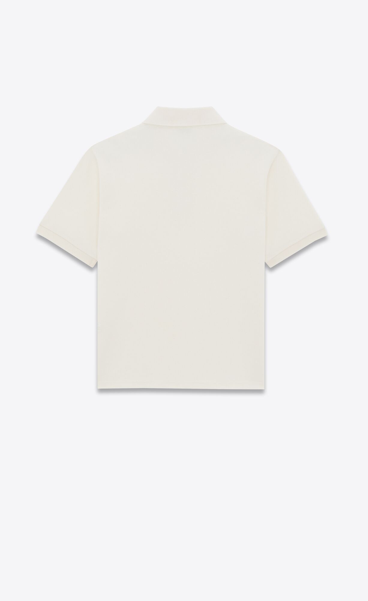 YSL Cassandre Polo Shirt In Baumwoll Piqué Naturel | 93865-UONQ