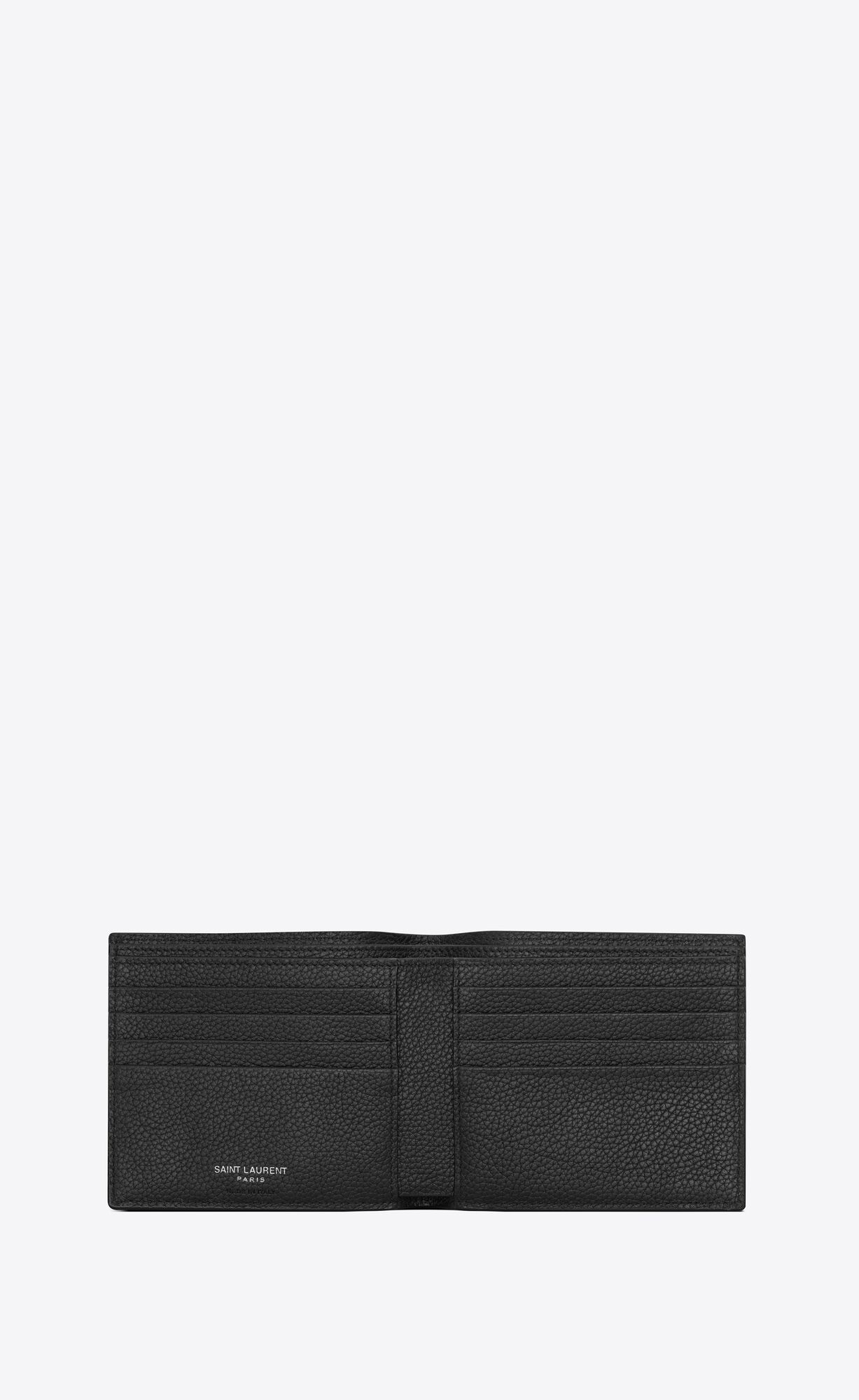 YSL Cassandre Shadow Saint Laurent East/West Wallet In Grained Leder Schwarz | 80763-YJCV