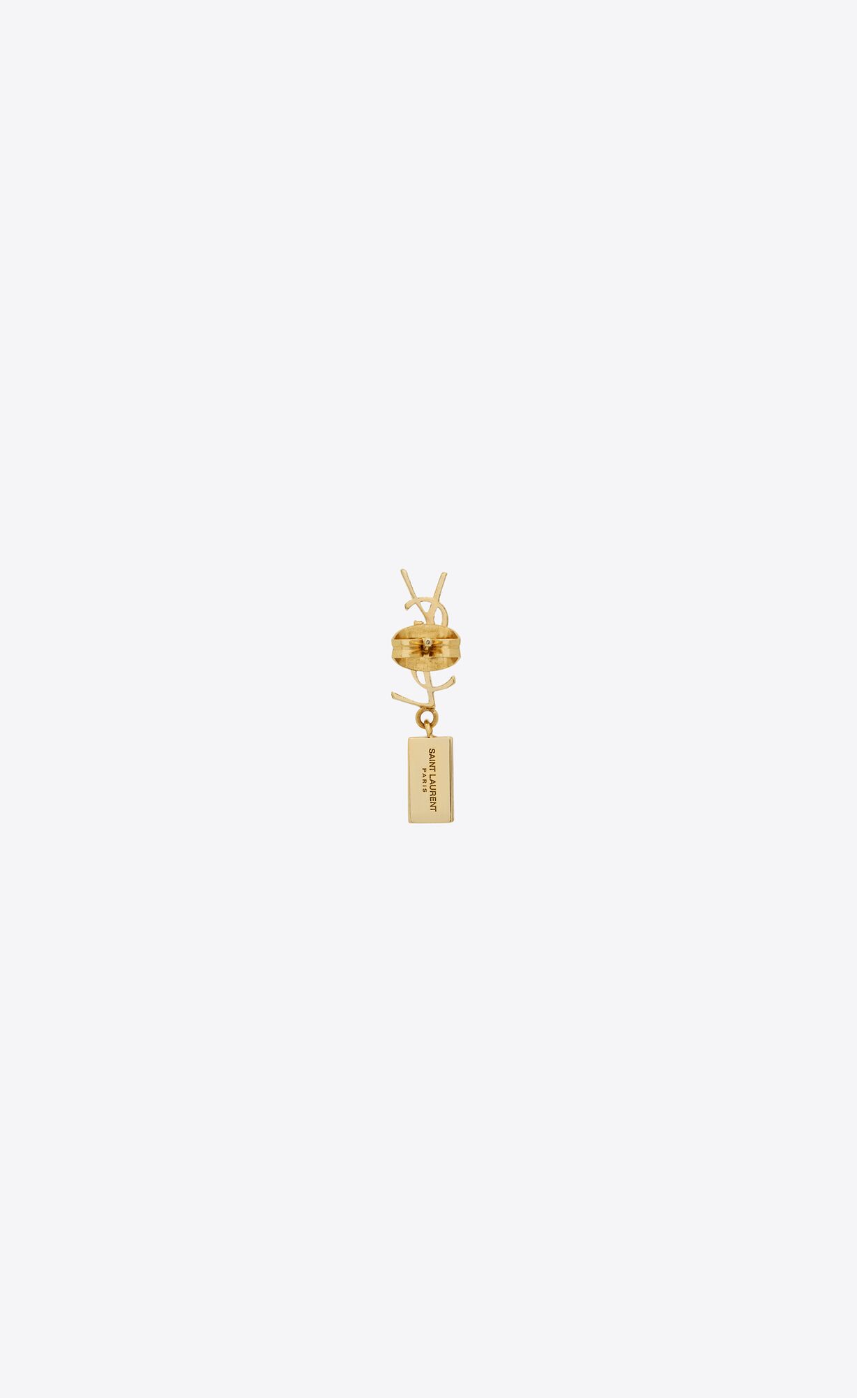 YSL Cassandre Single Earring In Metal And Rhinestones Gold | 97638-DYLJ