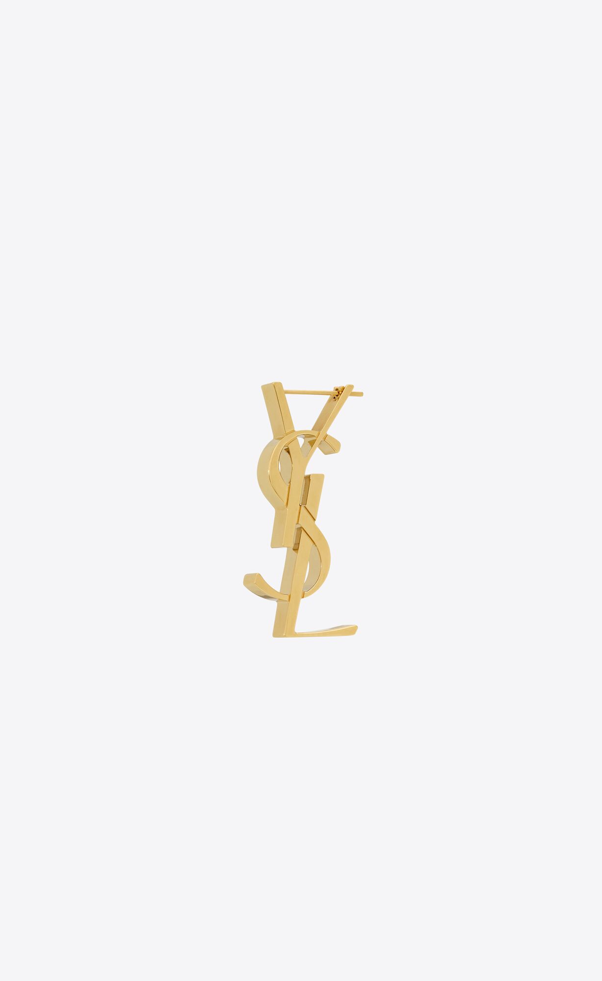 YSL Cassandre Single Earring In Metal Gold | 26437-WHVP