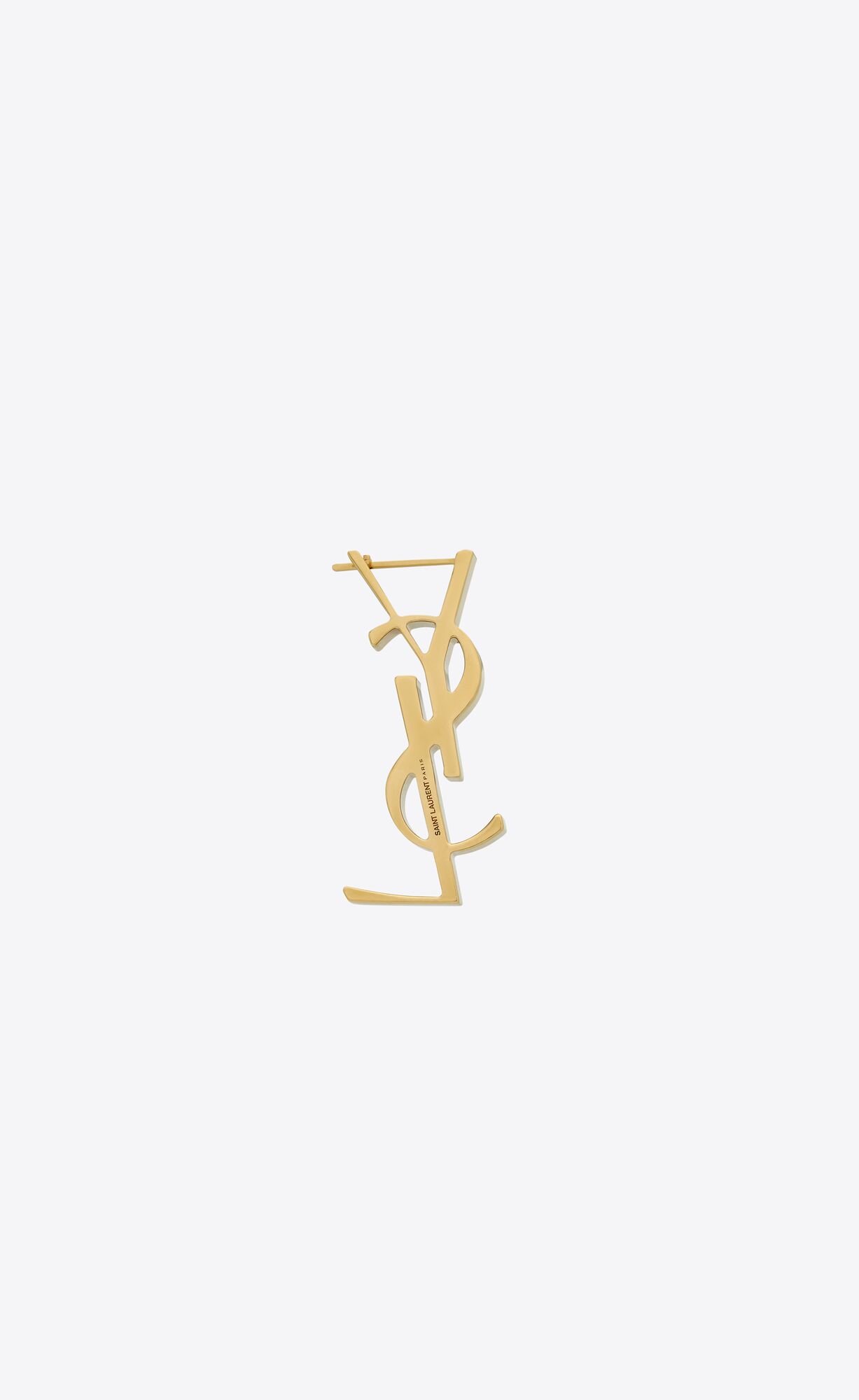 YSL Cassandre Single Earring In Metal Gold | 26437-WHVP