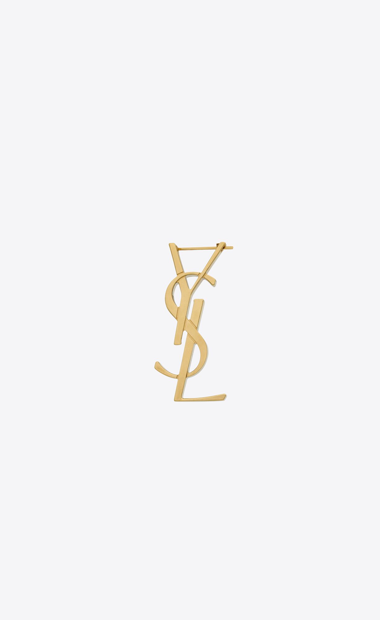 YSL Cassandre Single Earring In Metal Gold | 26437-WHVP