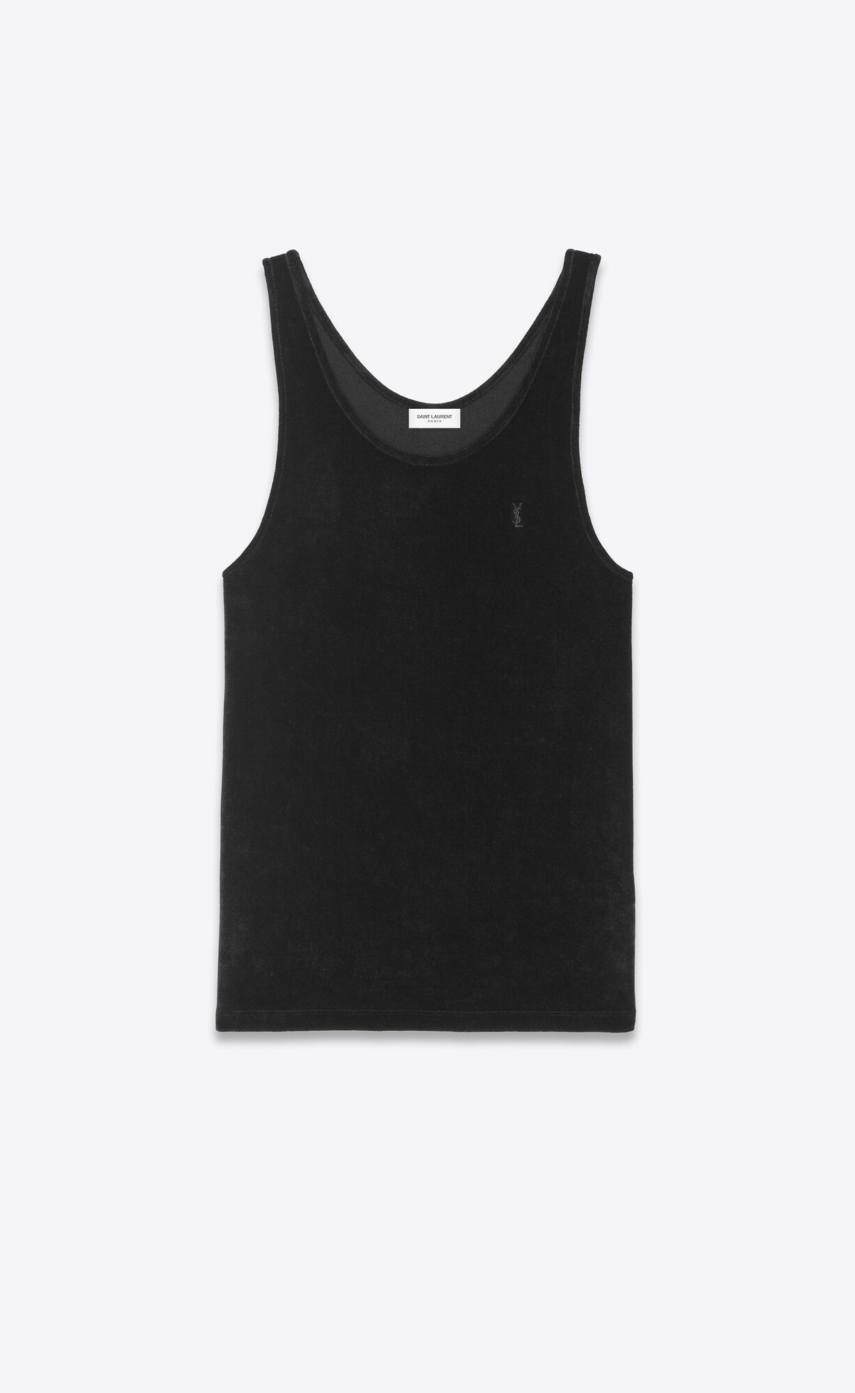 YSL Cassandre Tank Top In Velvet Noir | 02958-WLZI