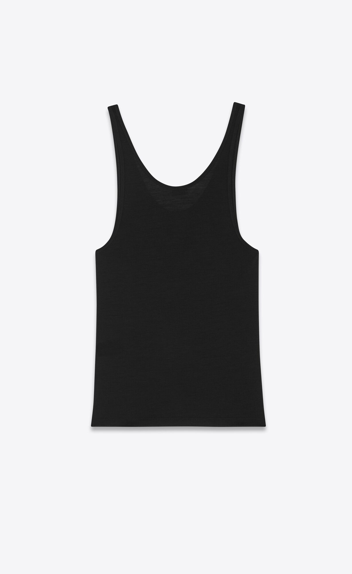 YSL Cassandre Tank Top In Wolle Jersey Noir | 02957-OTHN