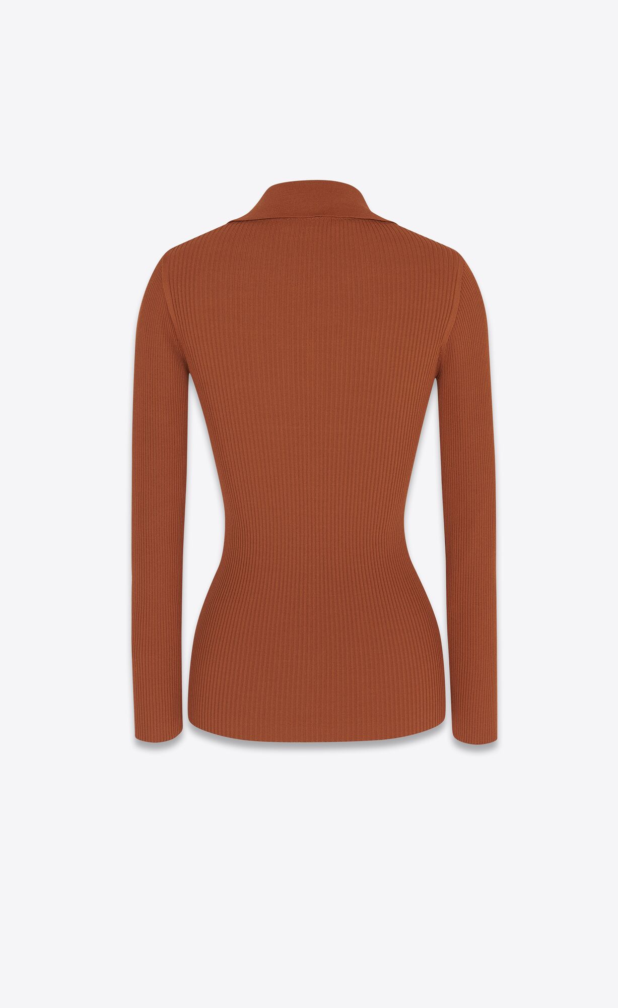 YSL Cassandre Top In Gerippt Knit Caramel | 23067-ZMTB