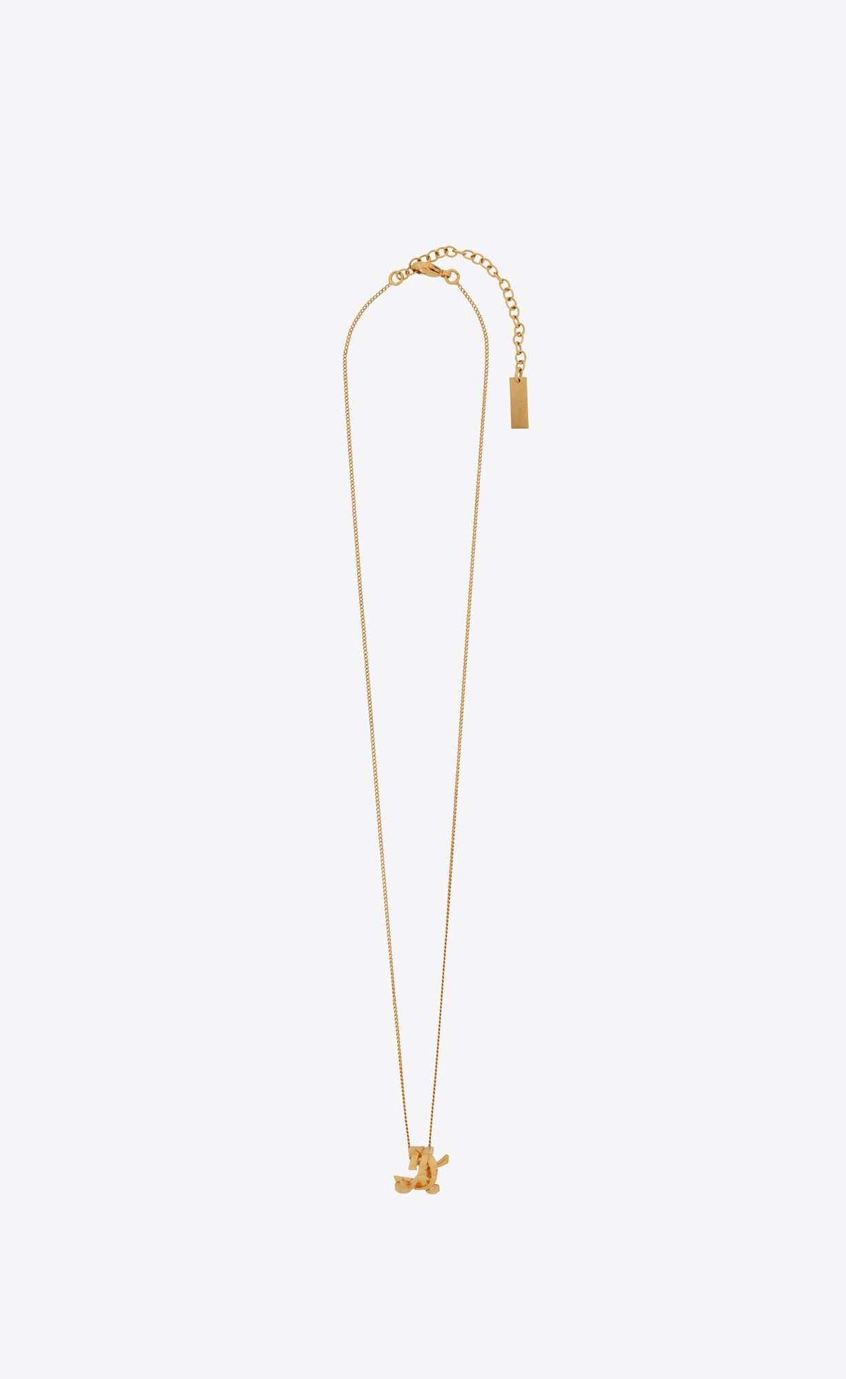 YSL Cassandre Twist Pendant Necklace In Metal Gold | 24756-FEKH