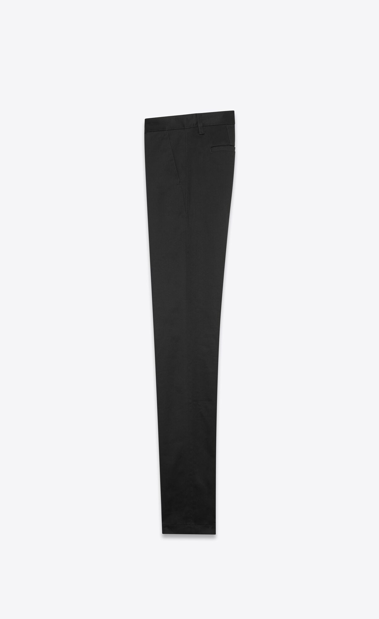 YSL Chino Pants In Black Raw Stretch Gabardine Schwarz | 37859-FUEW