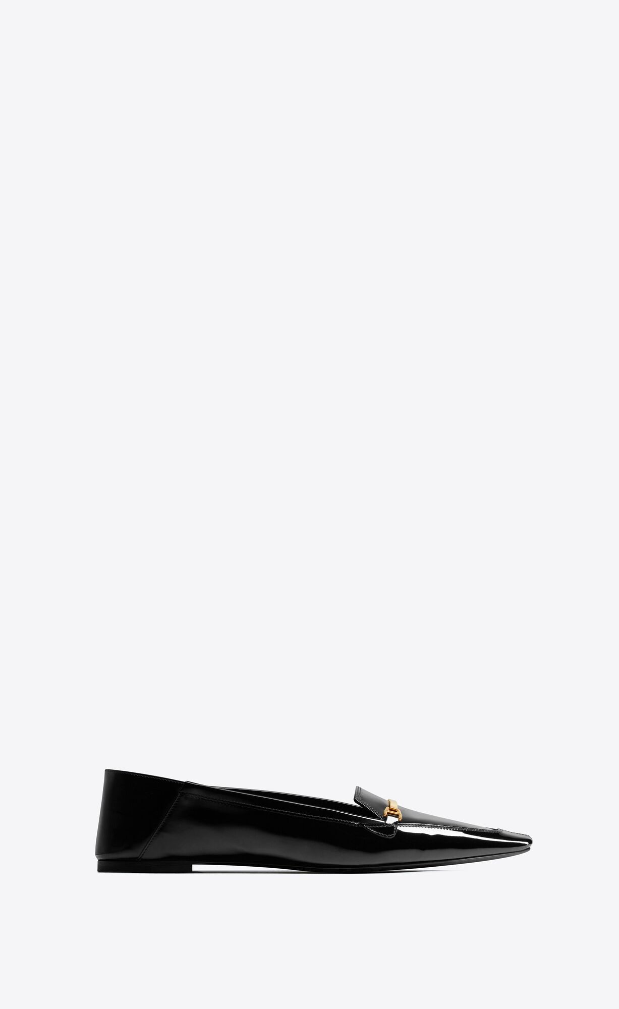 YSL Chris Slippers In Lack Leder Schwarz | 15230-GOLY