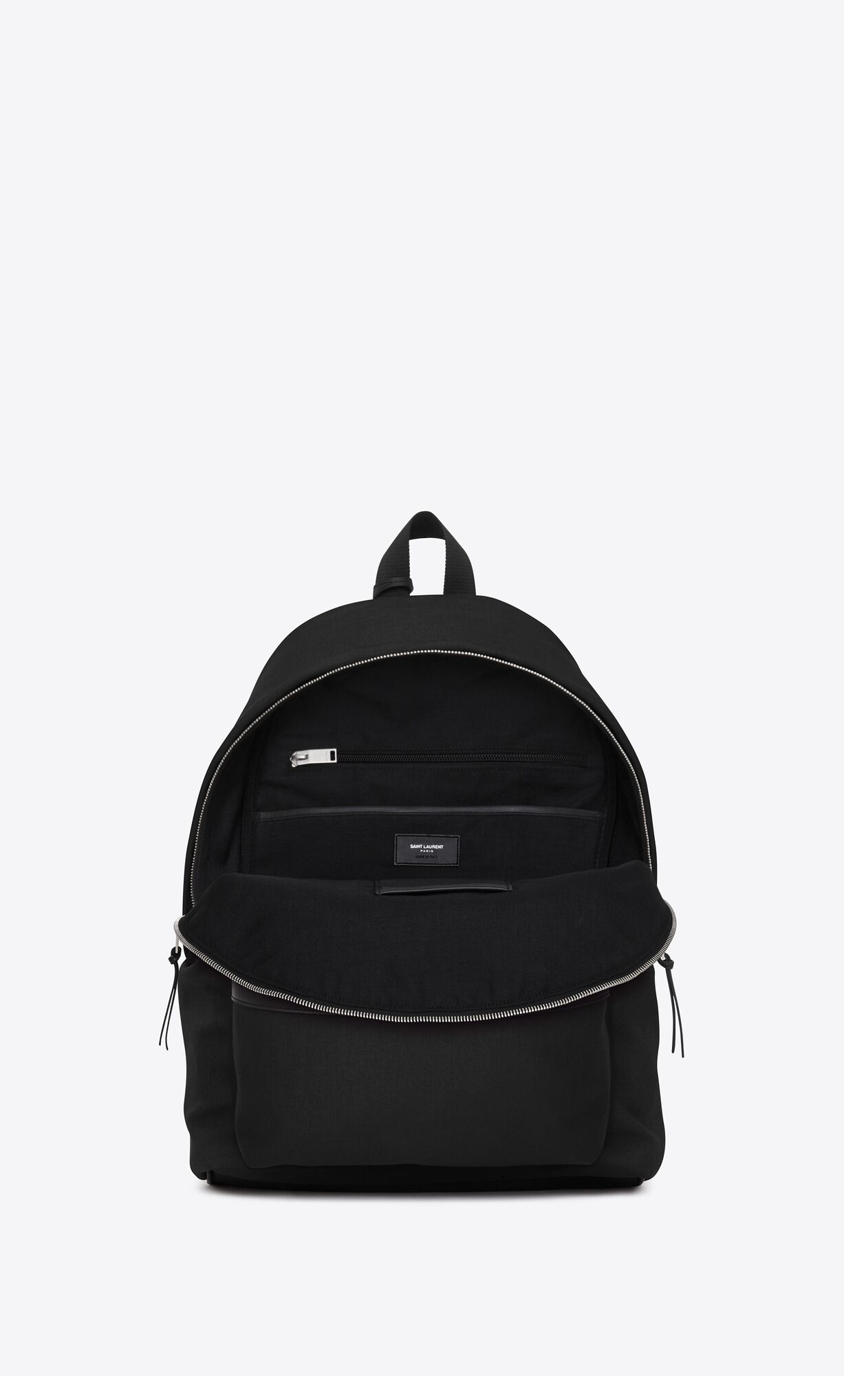 YSL City Backpack In Canvas, Nylon And Leder Schwarz | 24850-ZUEO