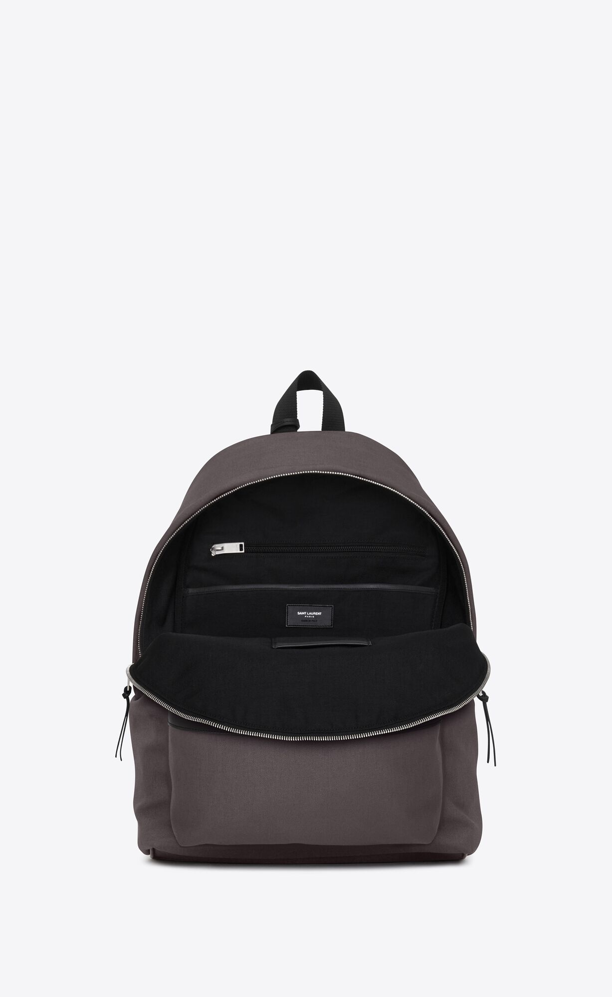 YSL City Backpack In Nylon Canvas And Leder Storm | 56149-KHSM