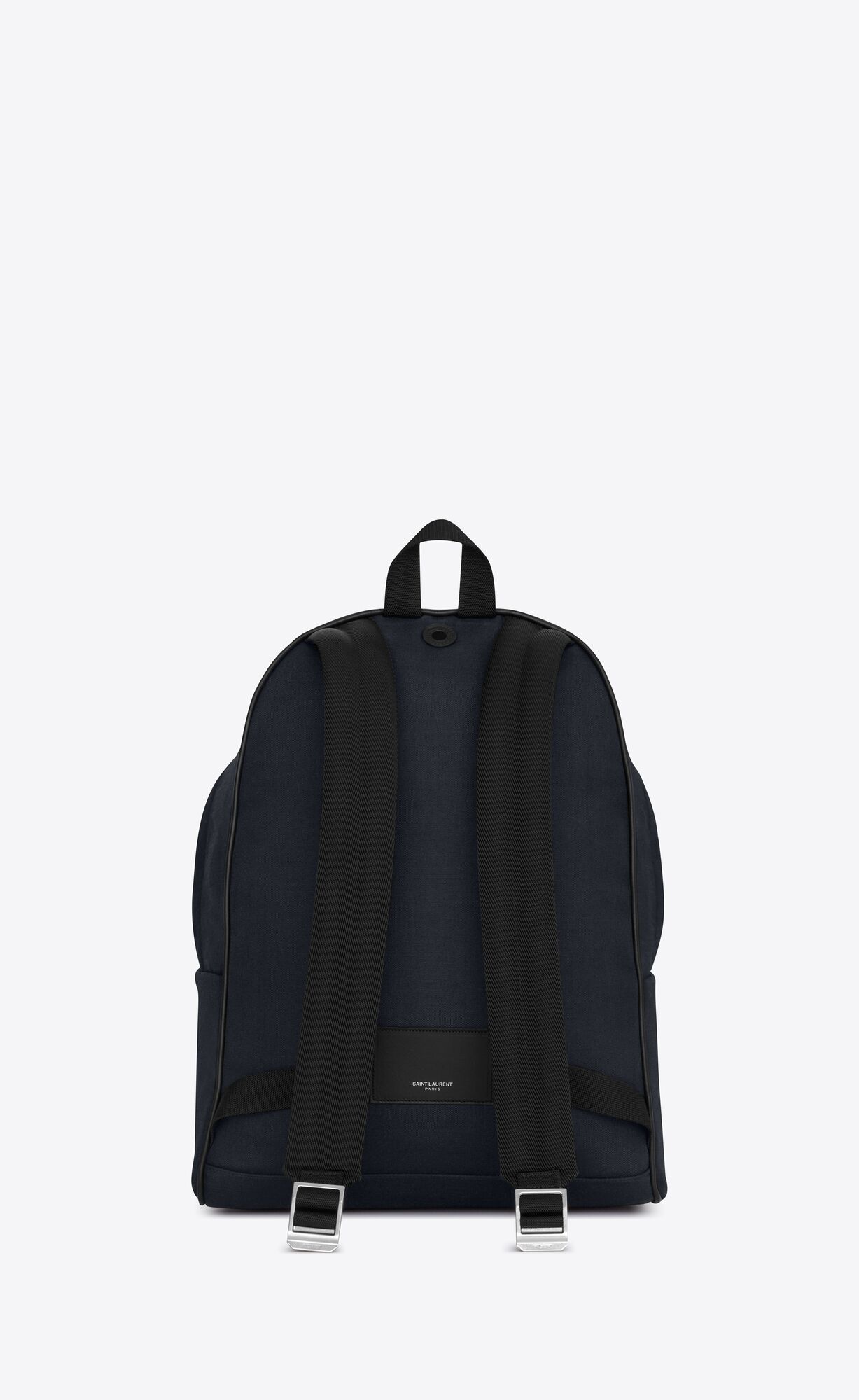 YSL City Backpack In Nylon Canvas And Leder Navy | 96754-VBHX