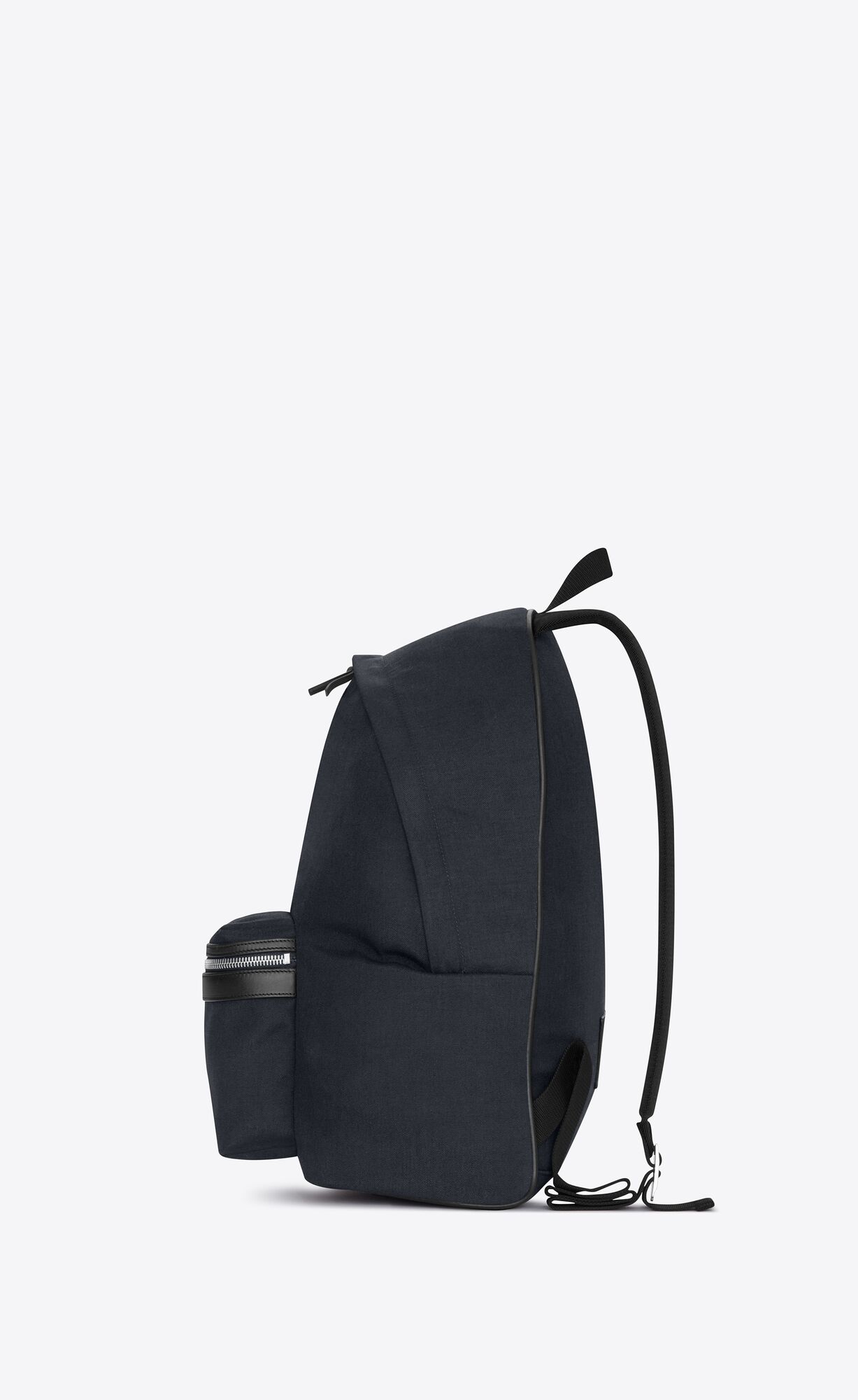 YSL City Backpack In Nylon Canvas And Leder Navy | 96754-VBHX