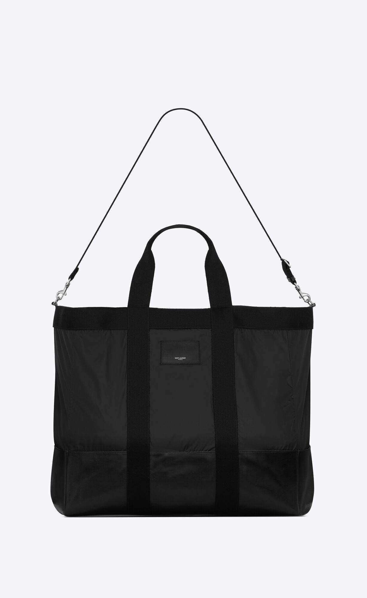 YSL City Saint Laurent Big Tote In Econyl® Regenerated Nylon Schwarz | 86170-HKUJ