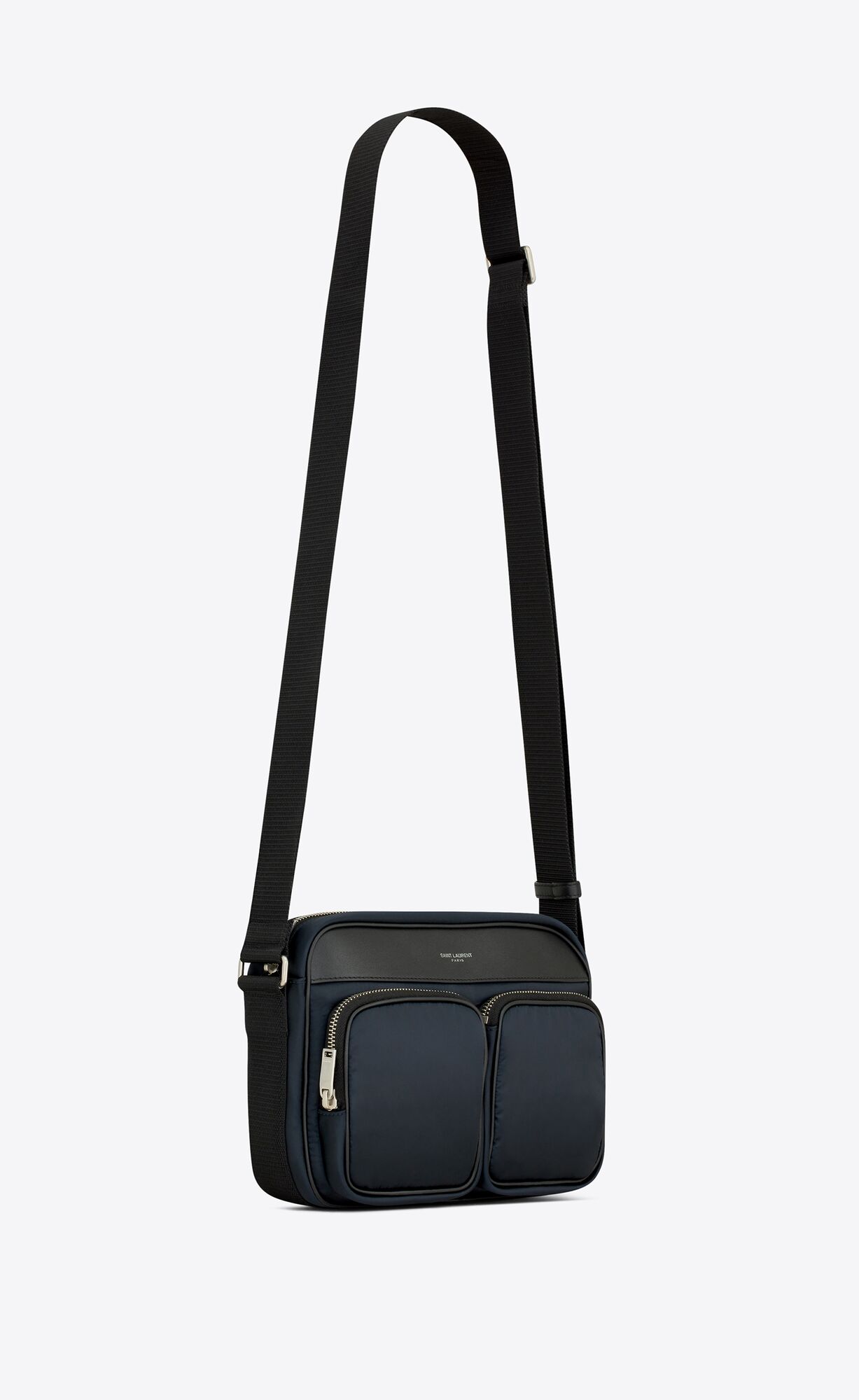 YSL City Saint Laurent New Camera Bag In Econyl® Regenerated Nylon Navy | 37198-PRQG