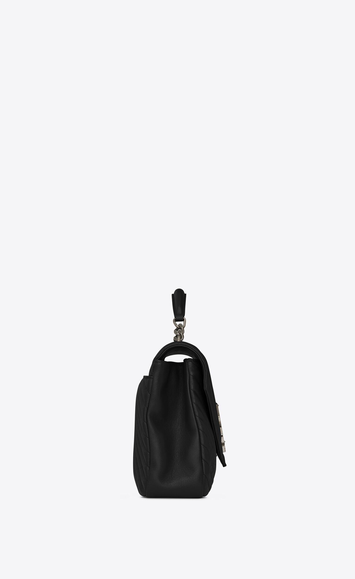 YSL College Large Chain Bag In Gesteppt Leder Schwarz | 47981-XDPM