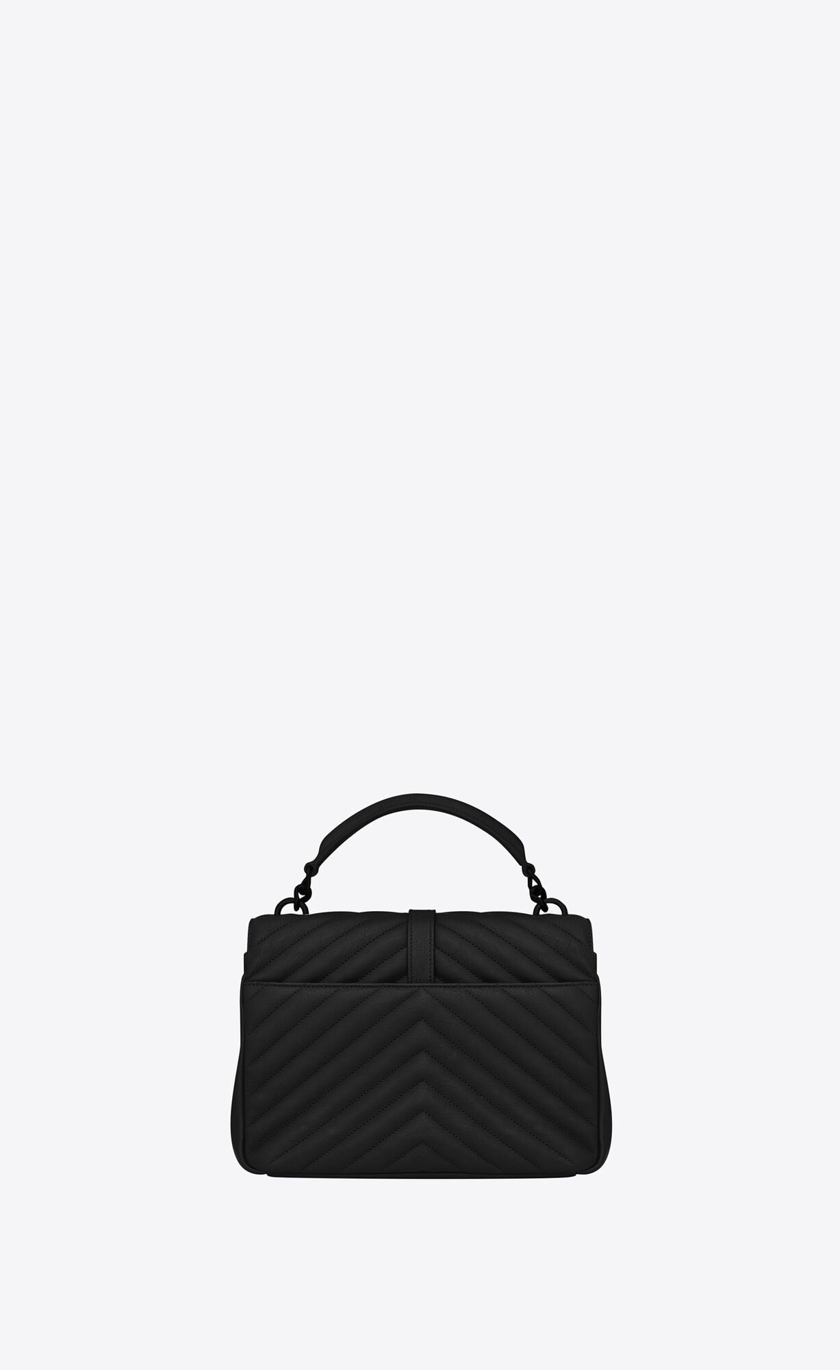 YSL College Medium Chain Bag In Gesteppt Leder Schwarz | 51804-OZJQ