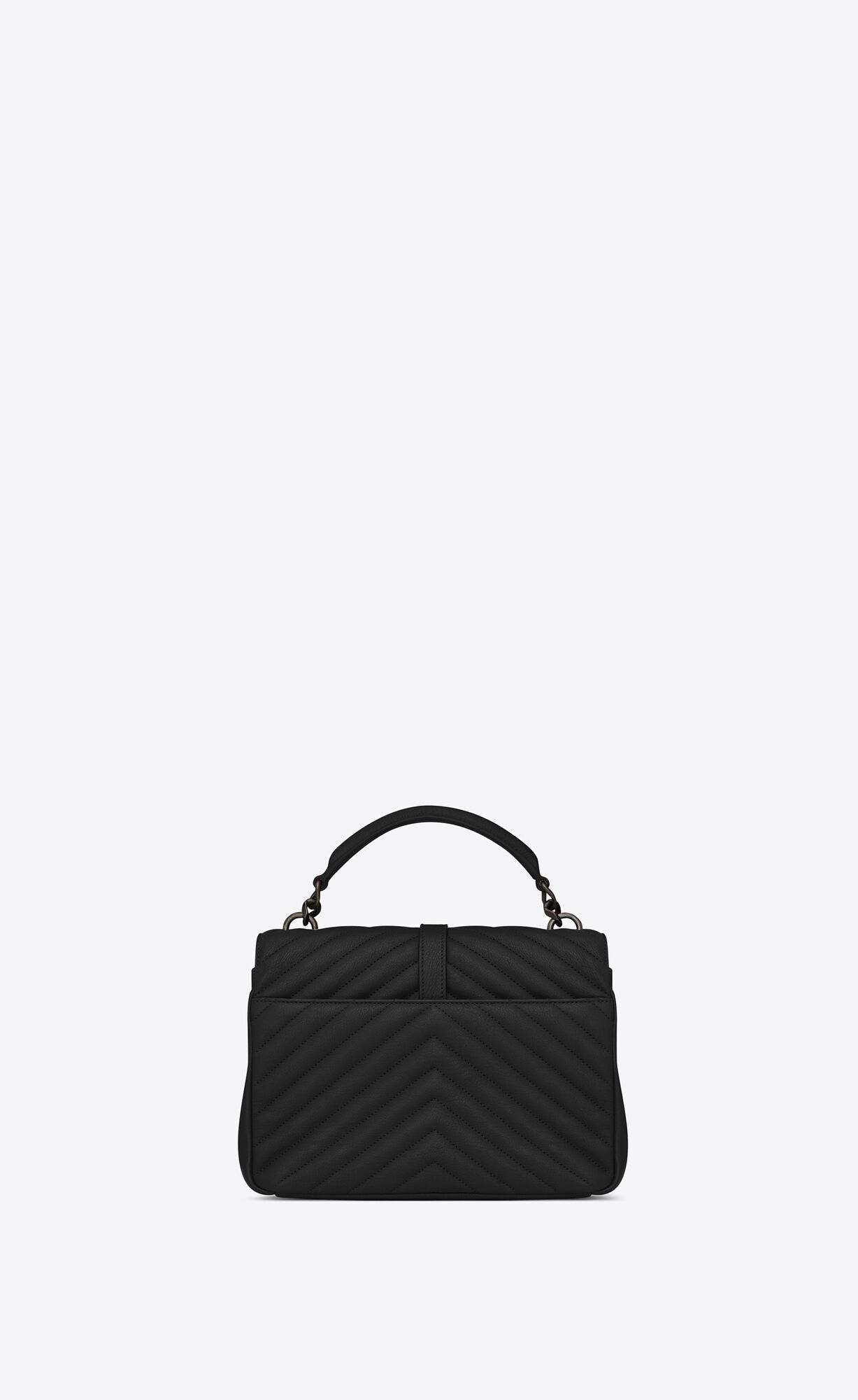 YSL College Medium Chain Bag In Gesteppt Leder Schwarz | 89526-ACLT