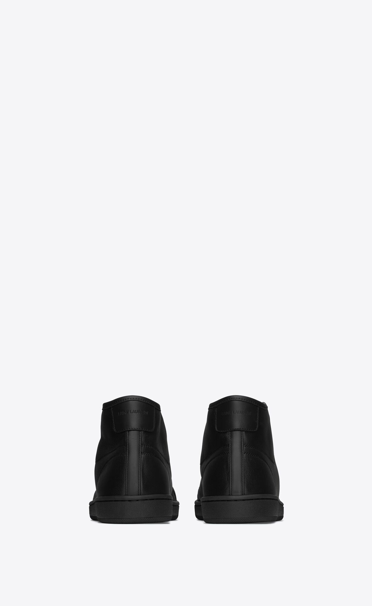 YSL Court Klassische Sl/39 Mid-top Sneakers In Leder Noir | 09156-QASO