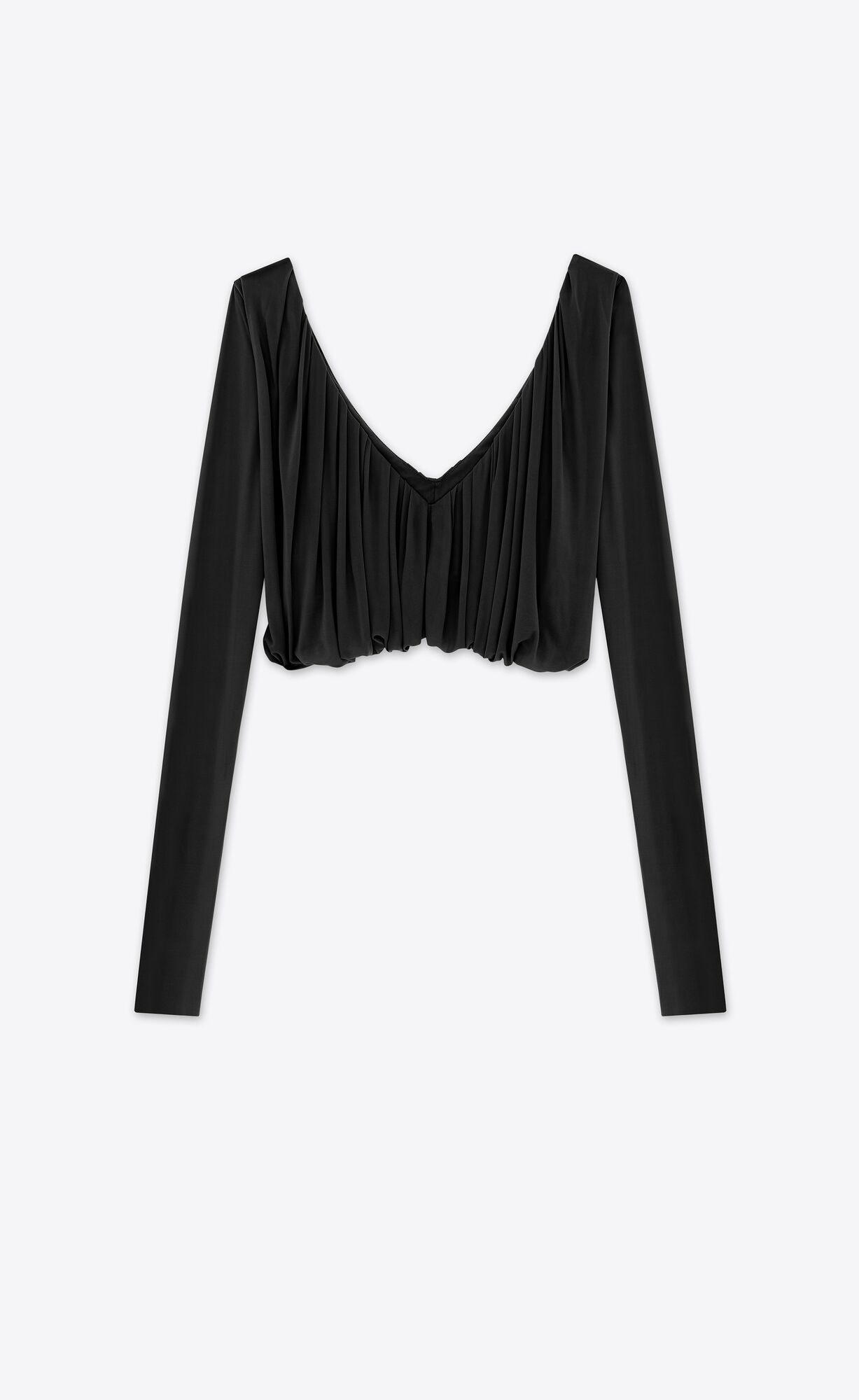 YSL Cropped Top In Jersey Schwarz | 18927-GHJC