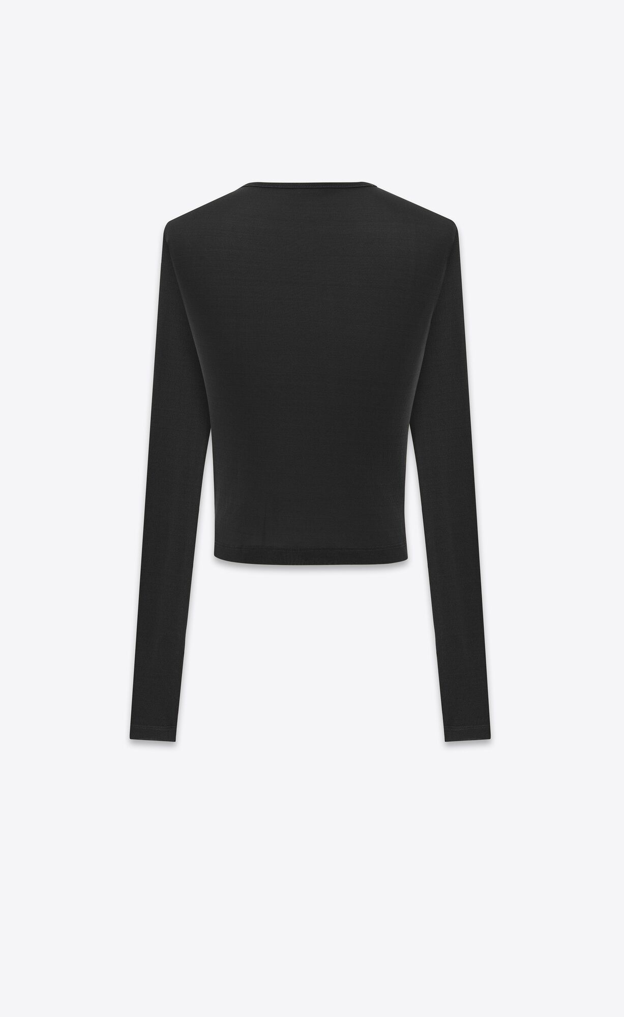 YSL Cropped Top In Jersey Schwarz | 91320-KRXZ