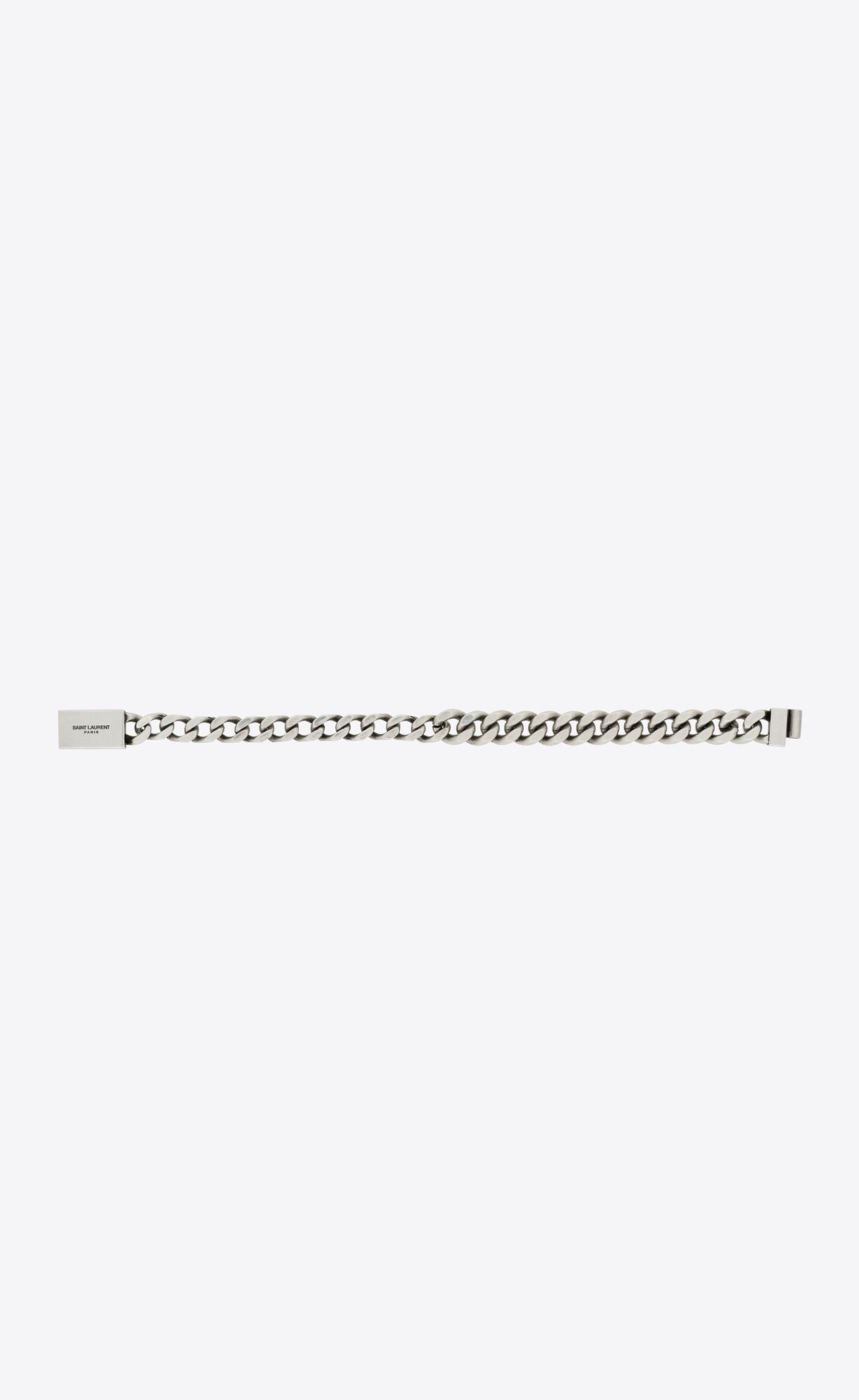 YSL Curb Chain Bracelet In Metal Silber | 26940-XKAV