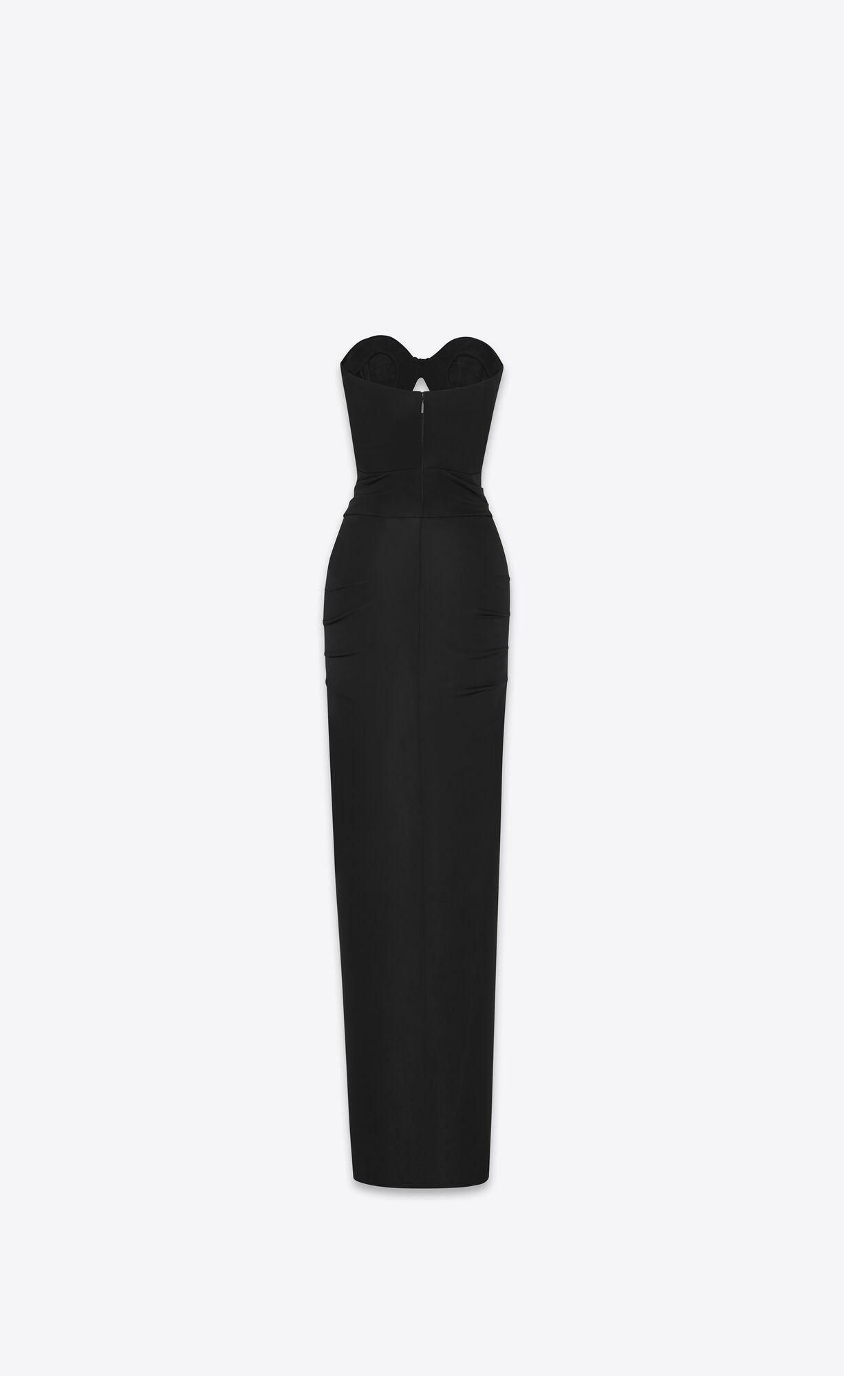 YSL Cut-out Bustier Kleider In Crepe Jersey Schwarz | 18795-EOWZ