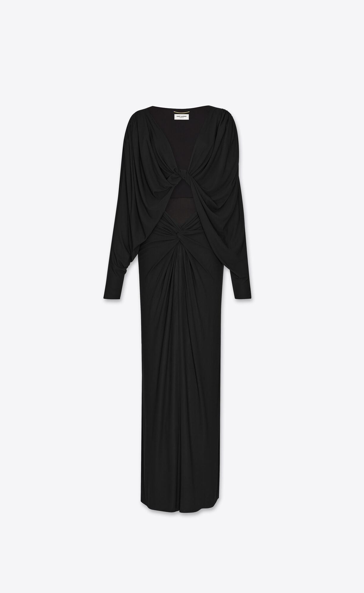 YSL Cut-out Kleider In Crepe Jersey Schwarz | 47628-BCXJ