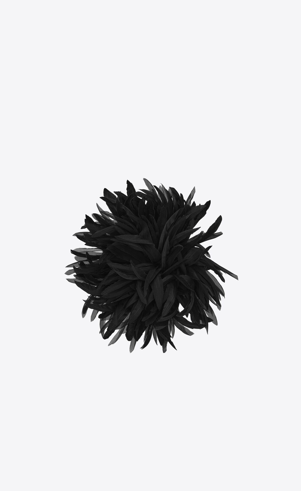 YSL Dahlia Brooch In Silk Schwarz | 68351-CSDM