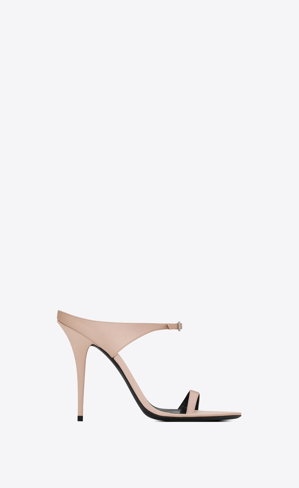 YSL Dive Mules In Silk Satin Beige | 79240-RYNS