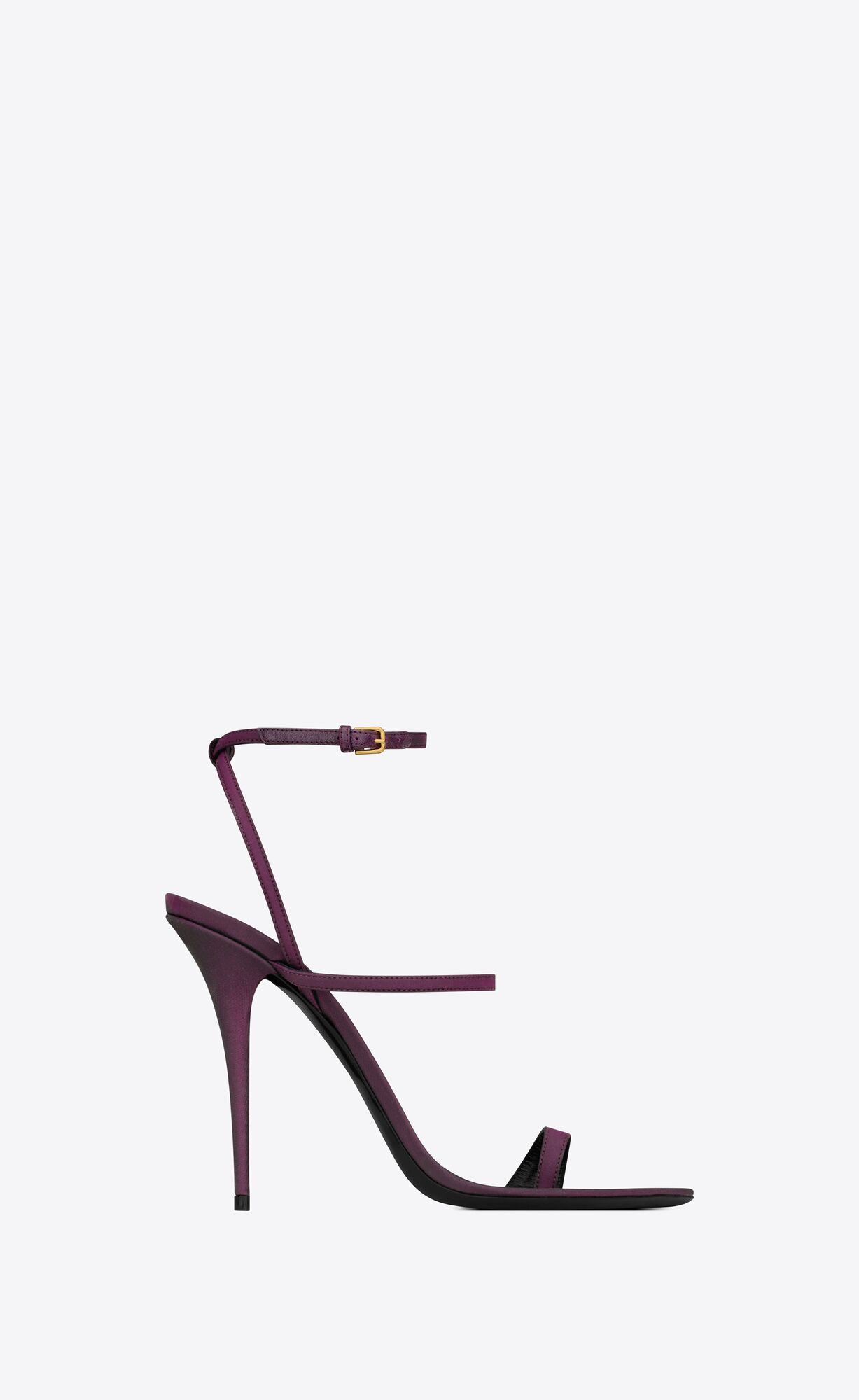 YSL Dive Sandals In Shantung Prune | 60145-ZOMI