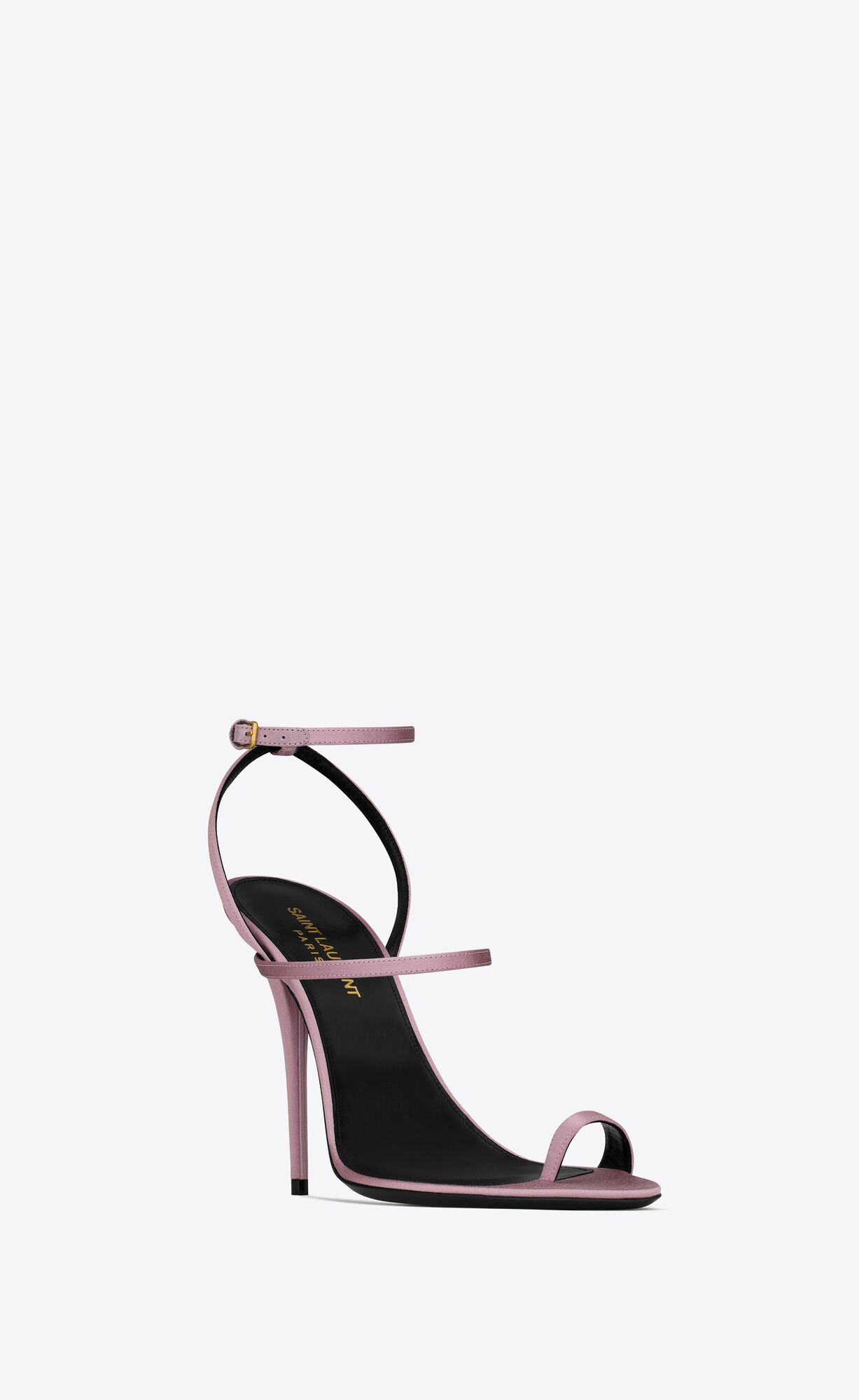 YSL Dive Sandals In Silk Satin Rosa | 08735-IUON