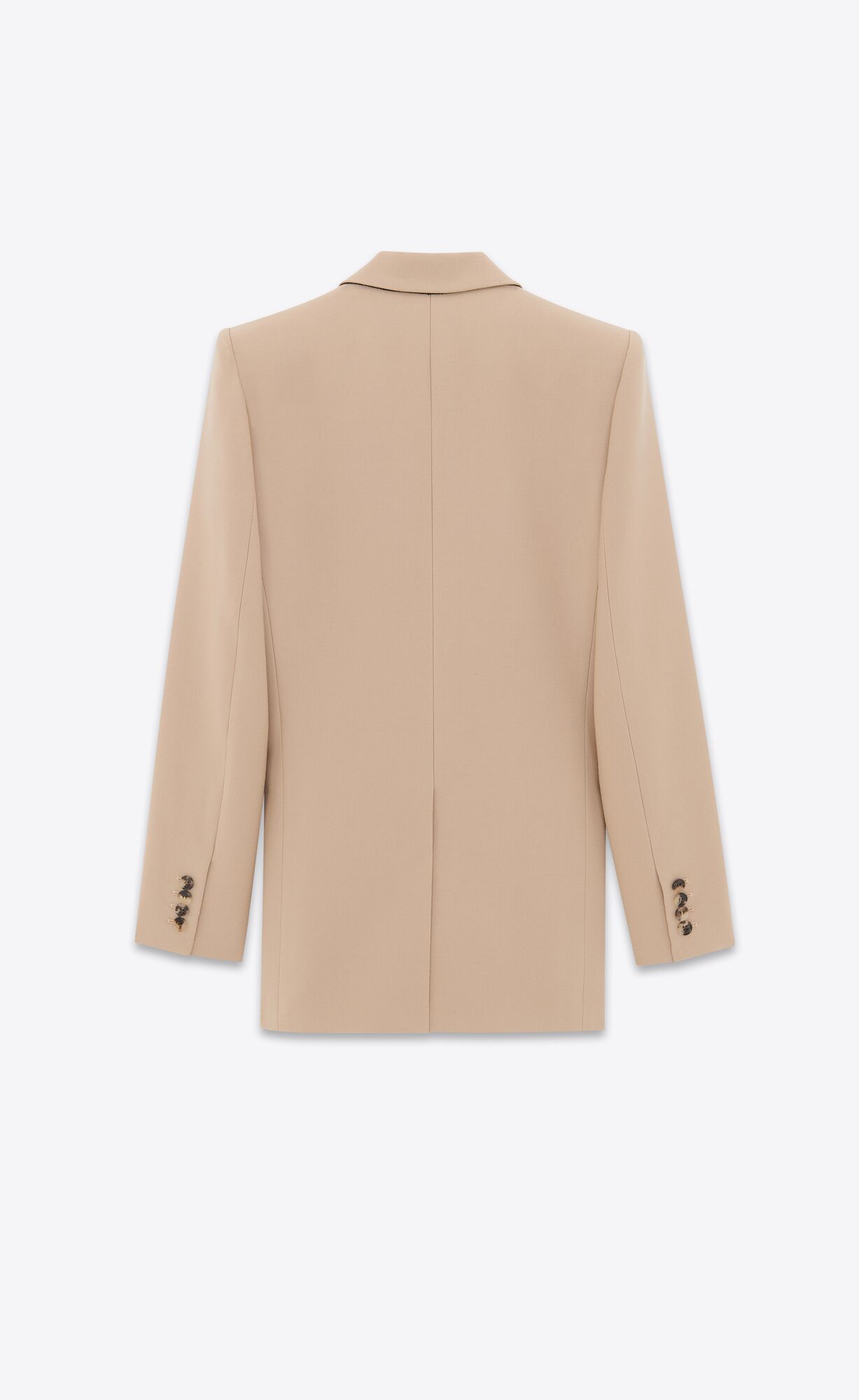 YSL Double-breasted Jacket In Wolle Gabardine Beige | 25730-BPLG