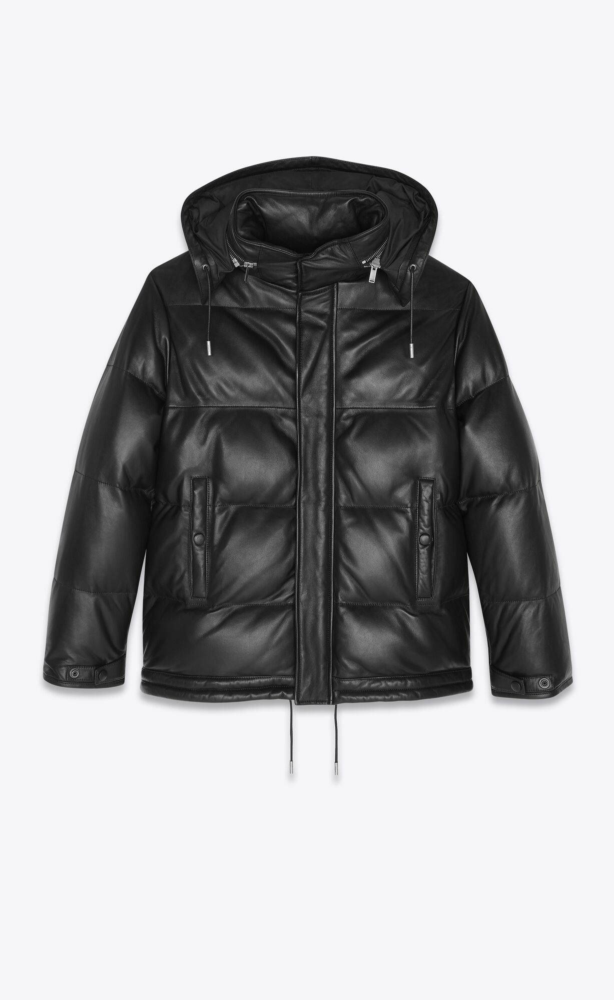 YSL Down Jacket In Lambskin Schwarz | 01537-IMJF