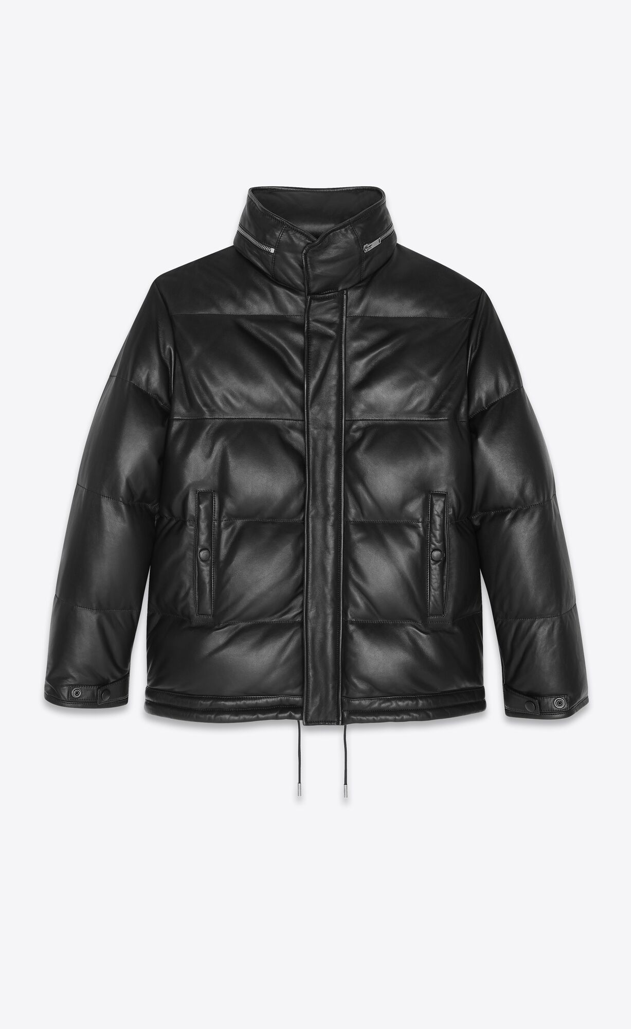 YSL Down Jacket In Lambskin Schwarz | 01537-IMJF