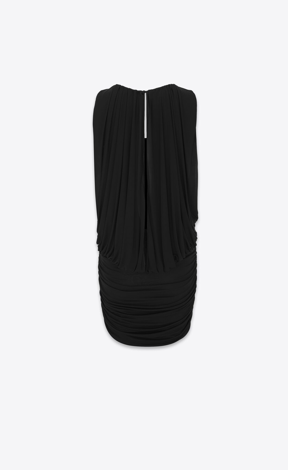 YSL Draped Kleider In Jersey Schwarz | 09358-TARG