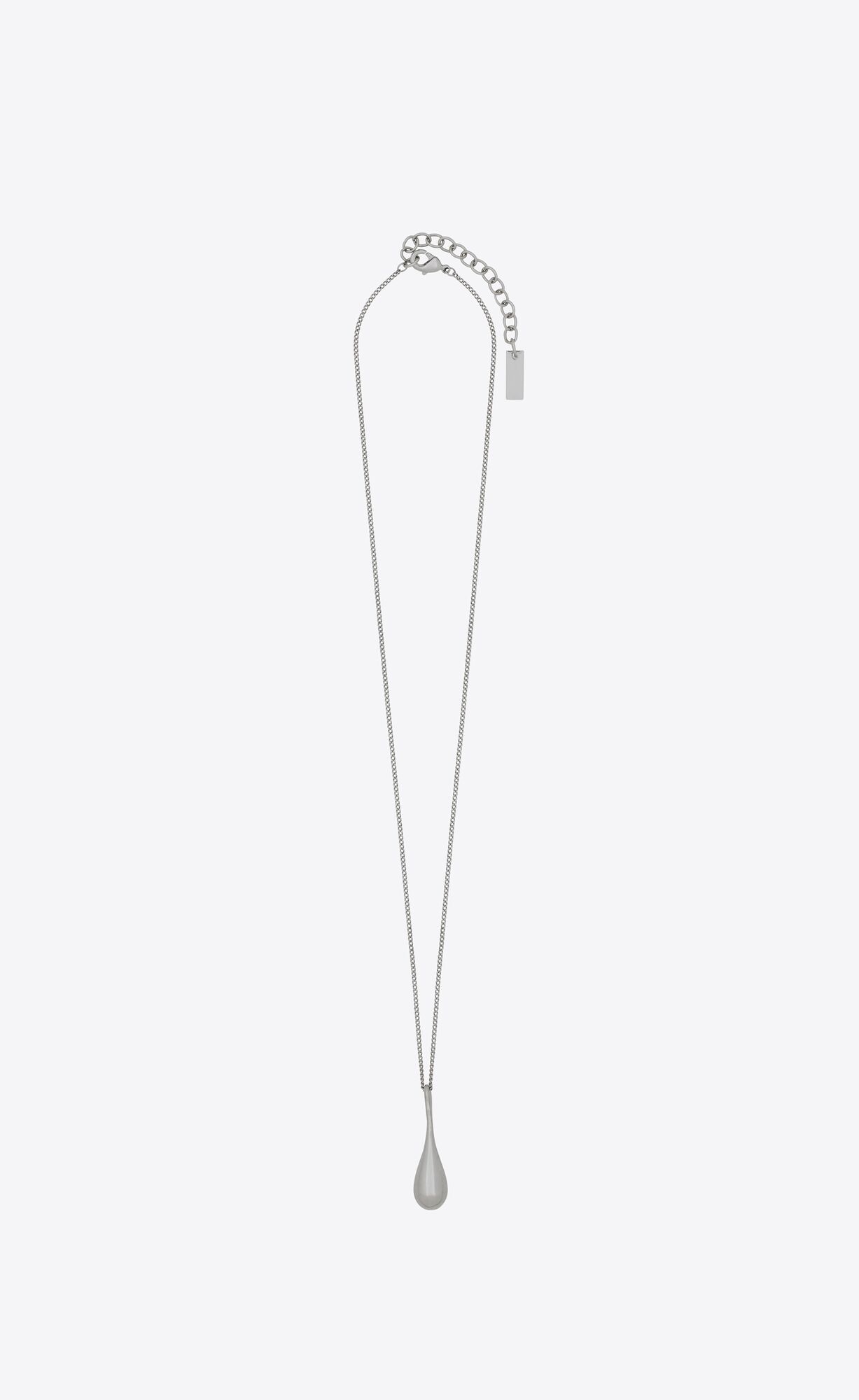 YSL Drop Charm Necklace In Metal Palladium | 87549-JSPF