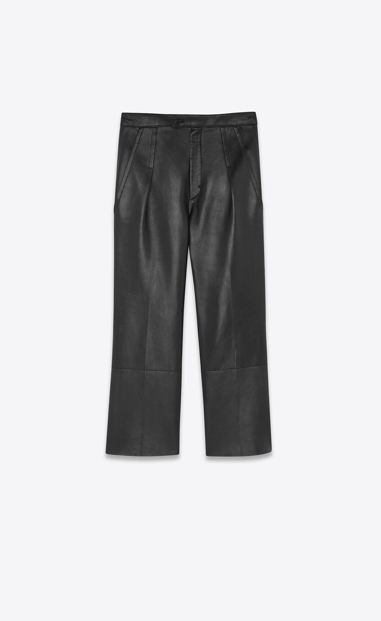 YSL Falten Pants In Lambskin Noir | 43217-YUCM