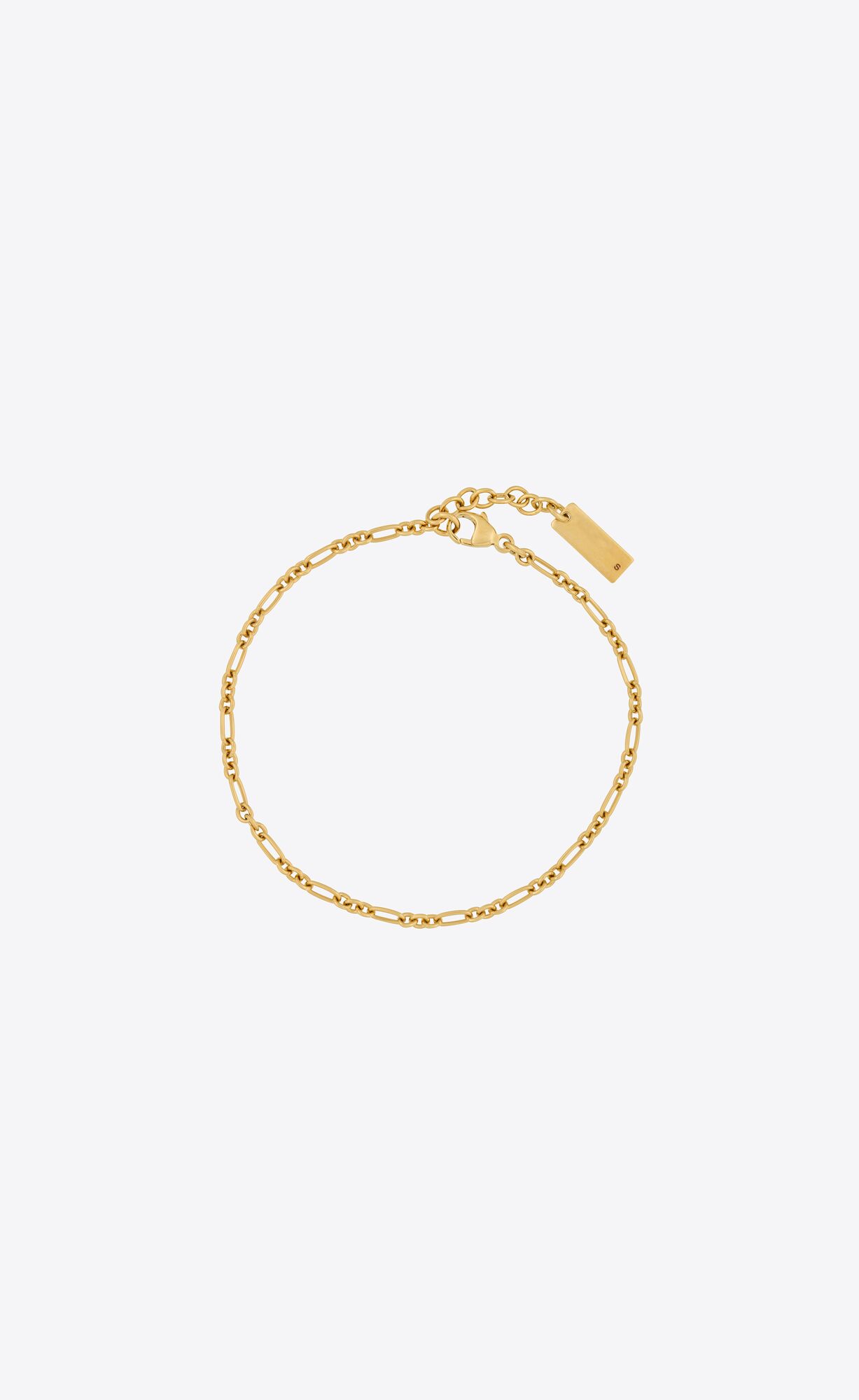 YSL Figaro Chain Bracelet In Metal Gold | 91247-IRHZ