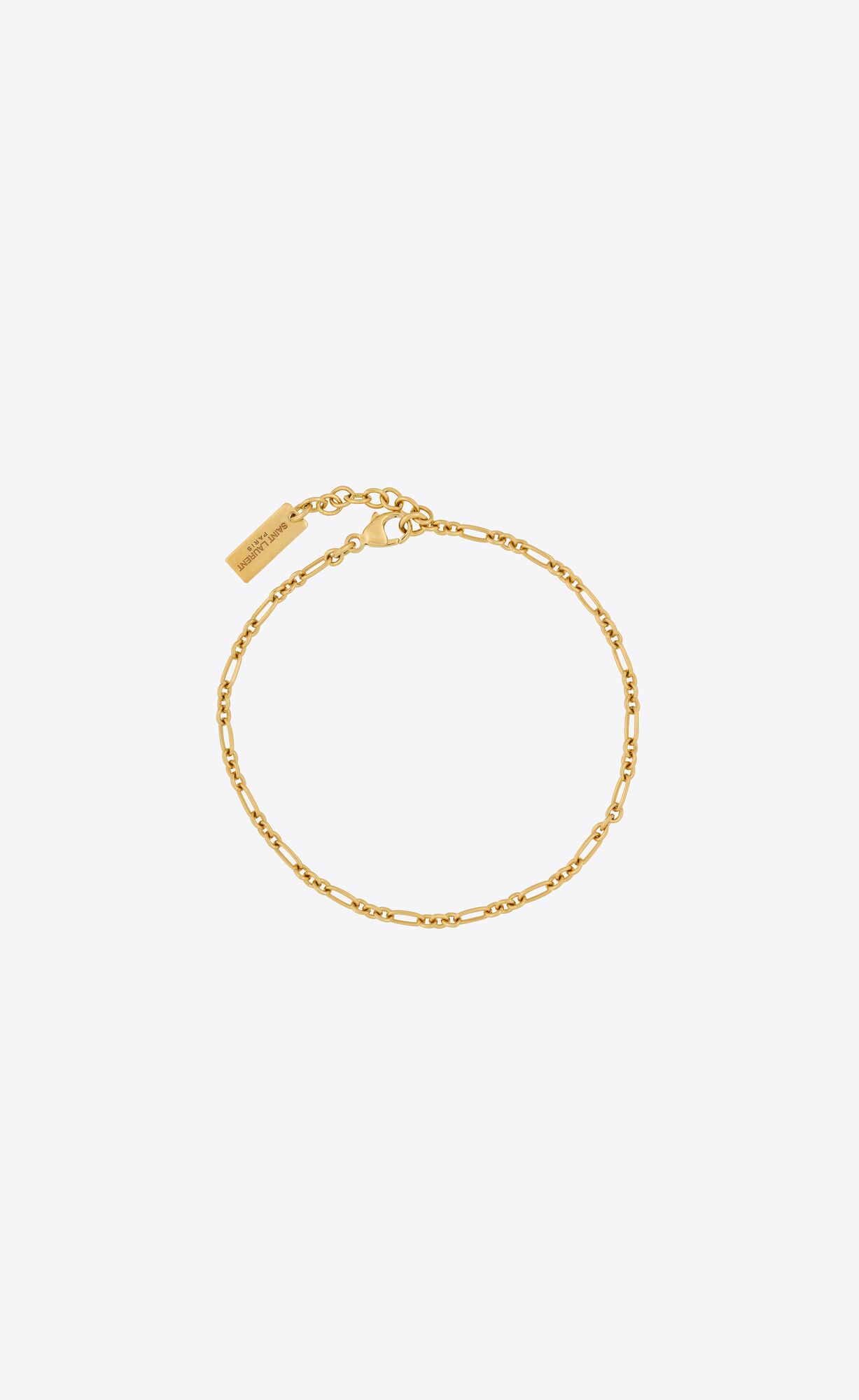 YSL Figaro Chain Bracelet In Metal Gold | 91247-IRHZ