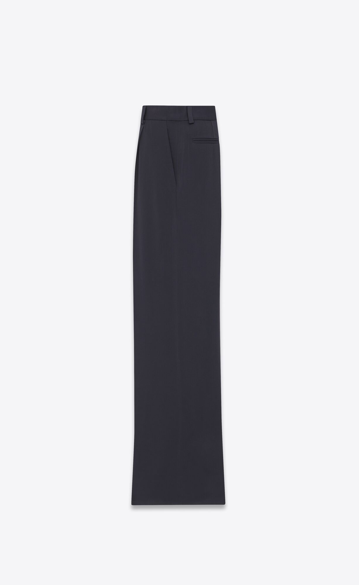 YSL Flared Pants In Crepe Satin Blau | 27598-YWAJ