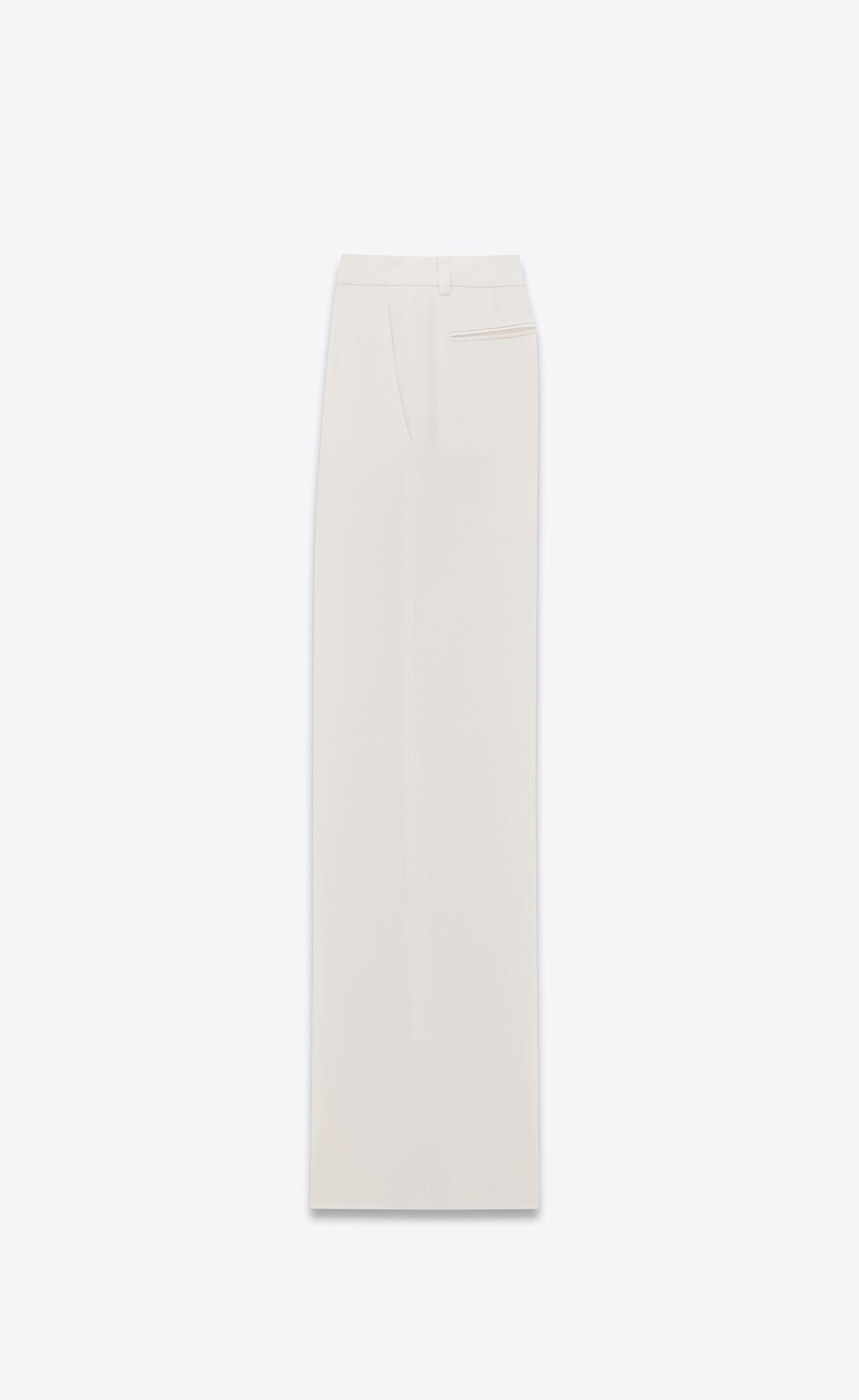 YSL Flared Pants In Crepe Satin Craie | 09782-JYFH