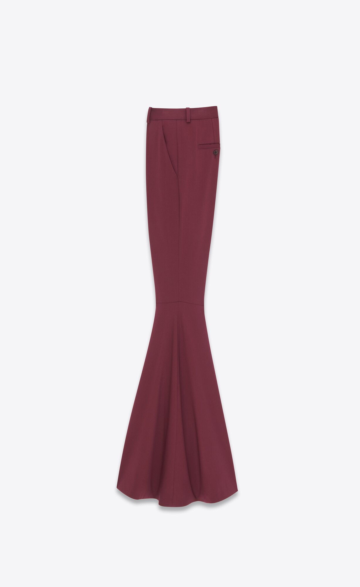 YSL Flared Pants In Gabardine Bordeaux | 75839-EYVA