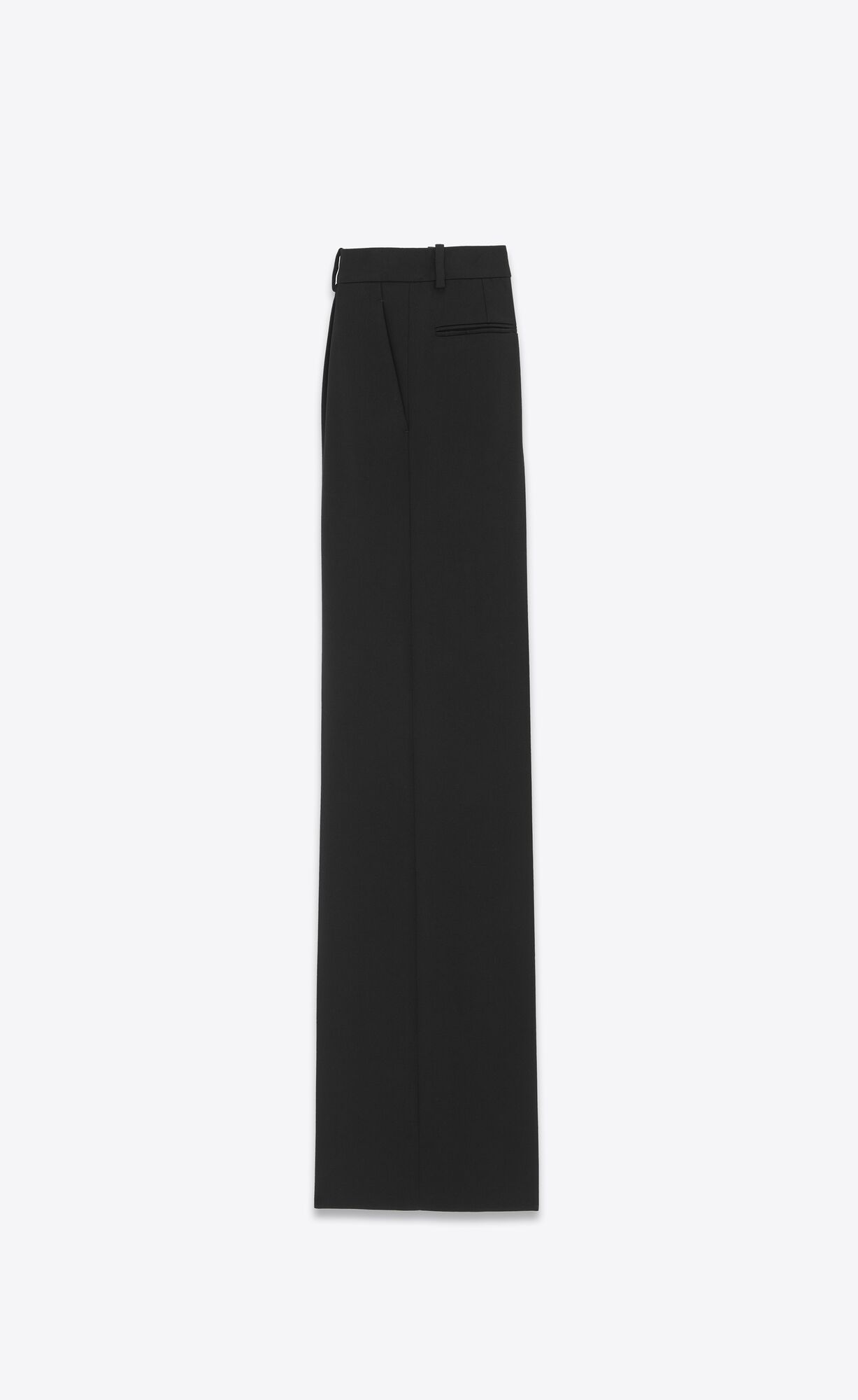 YSL Flared Pants In Grain De Poudre Schwarz | 23679-UHXF