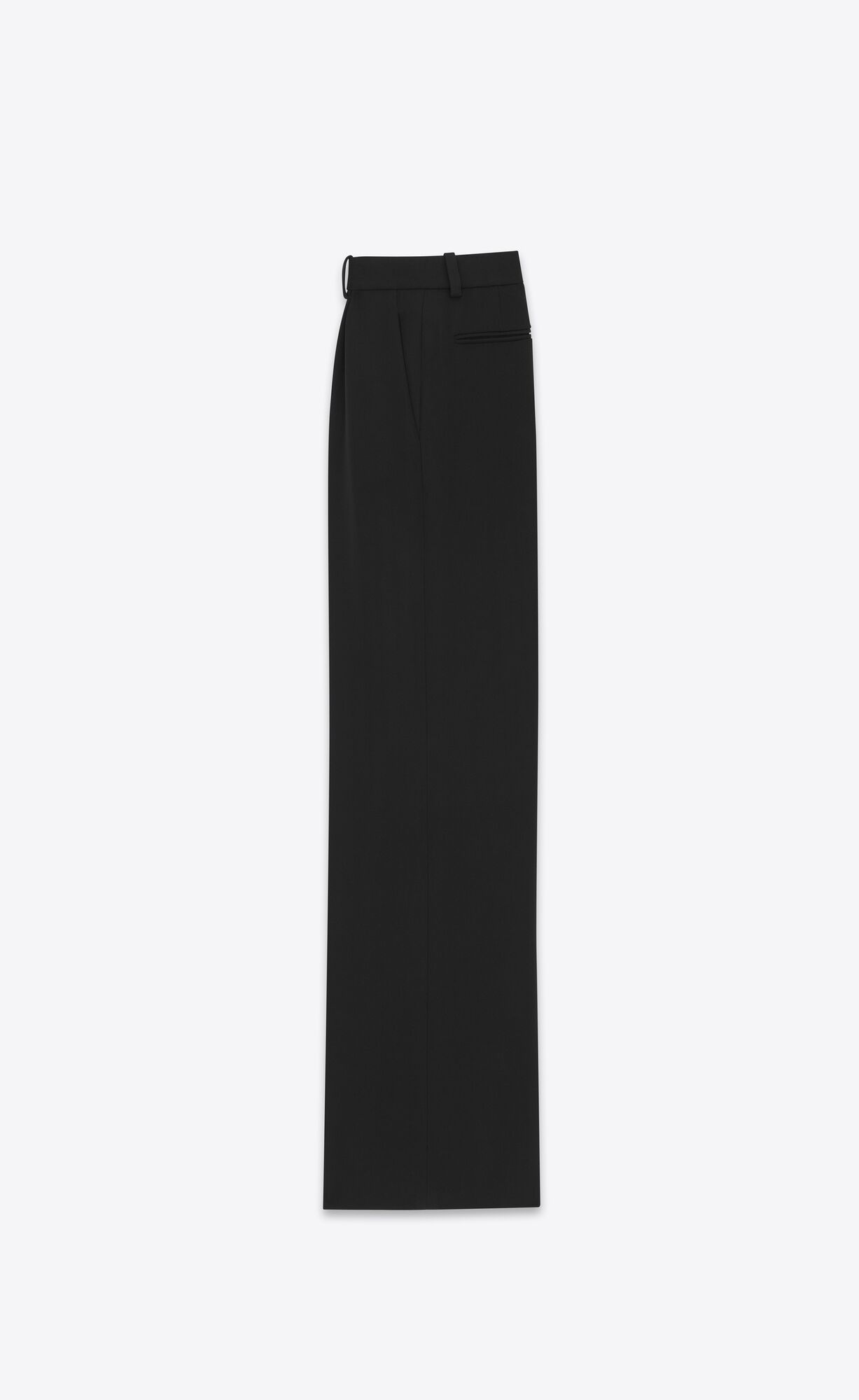 YSL Flared Pants In Grain De Poudre Schwarz | 82736-NUPR