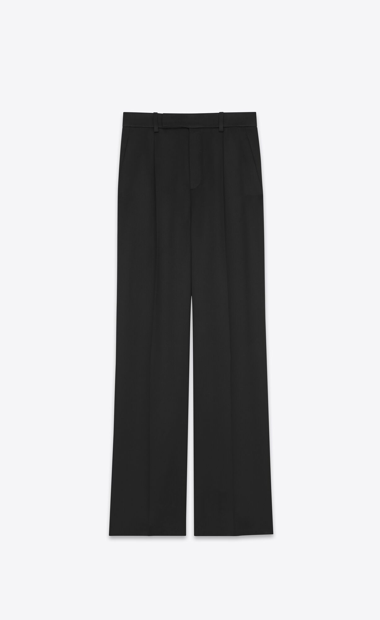 YSL Flared Pants In Satin Schwarz | 97248-CYRD