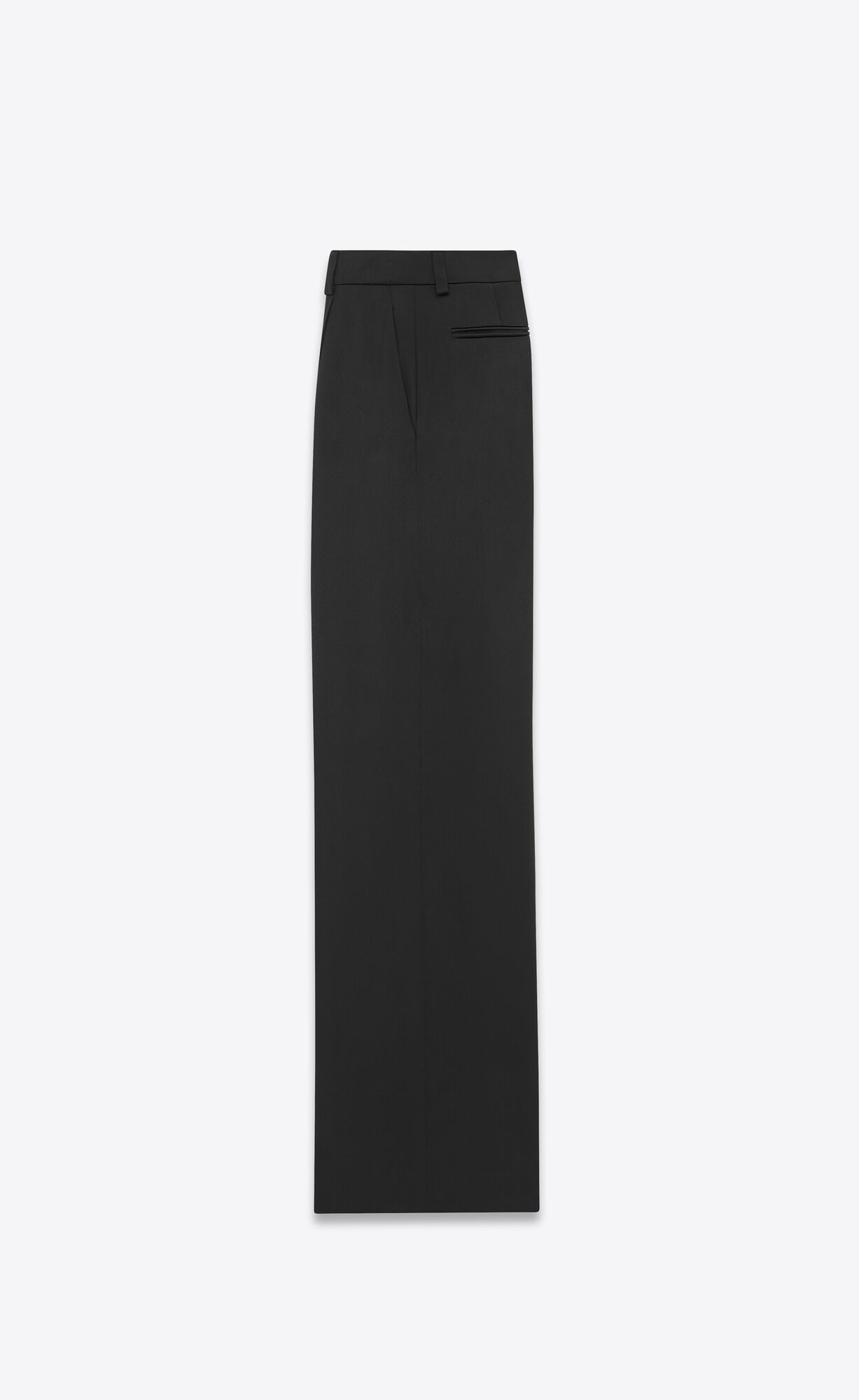 YSL Flared Pants In Silk Satin Schwarz | 16039-IFAY