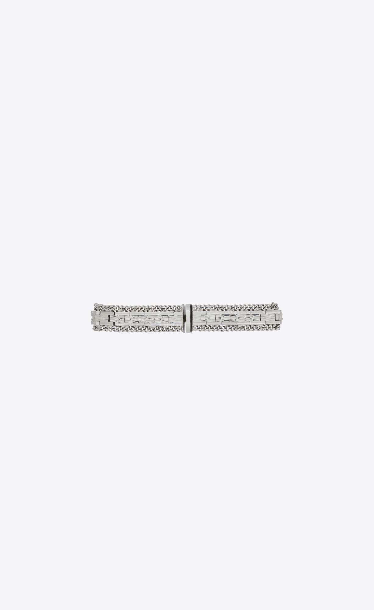 YSL Frieze Articulated Bracelet In Metal Palladium | 24379-FVWK